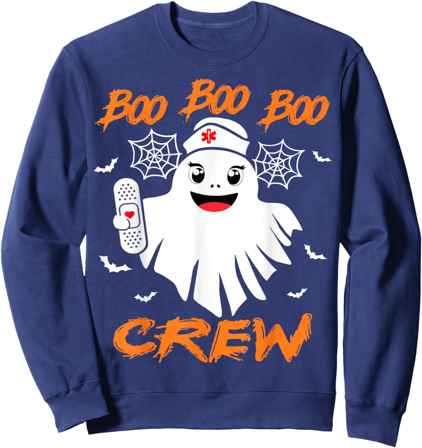 Boo Boo Crew Nurse Halloween Nurse Sweatshirt - Sweatshirt | Navy