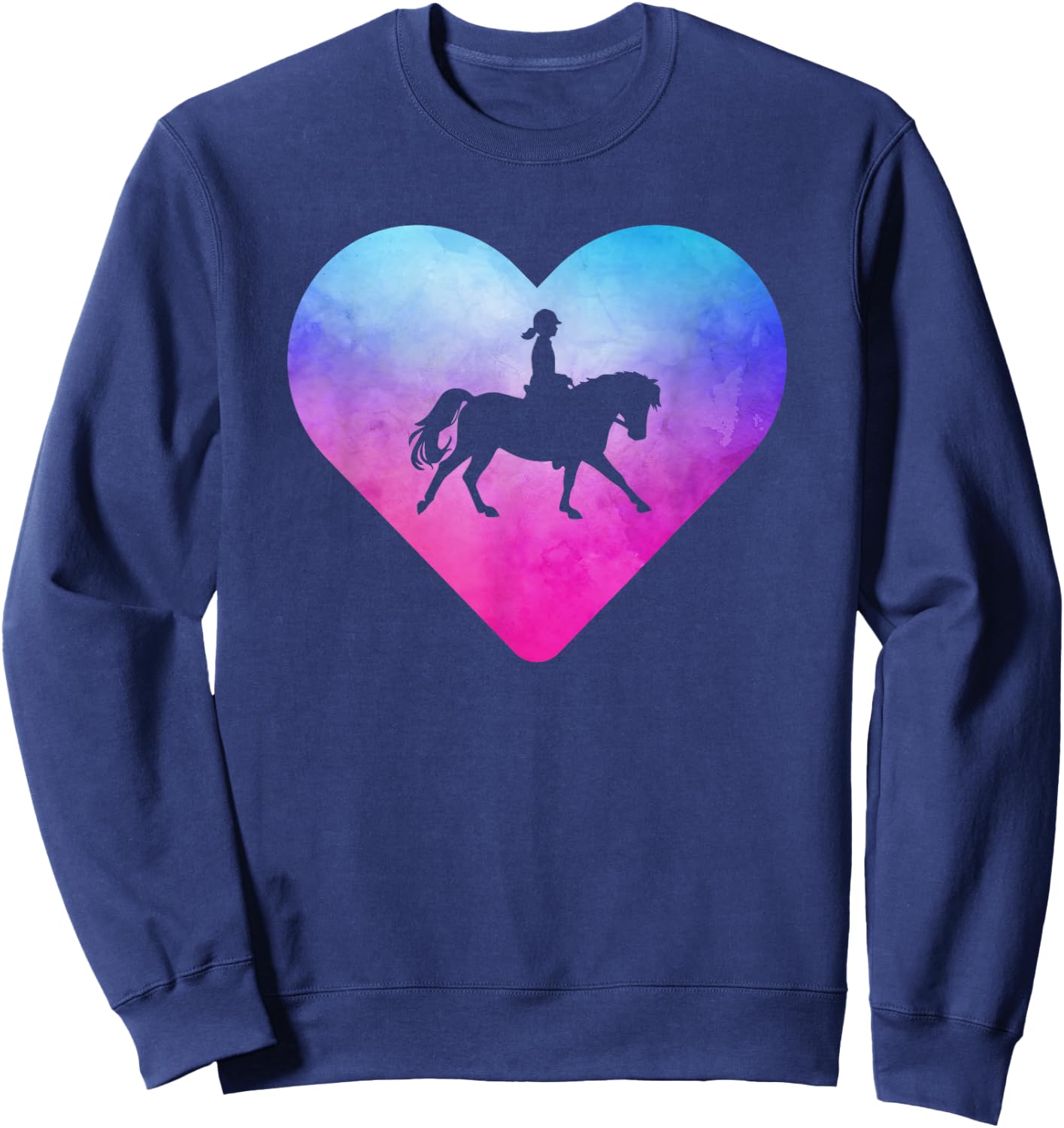 Women or Girls Horseback Riding Horse Sweatshirt - Sweatshirt | Navy