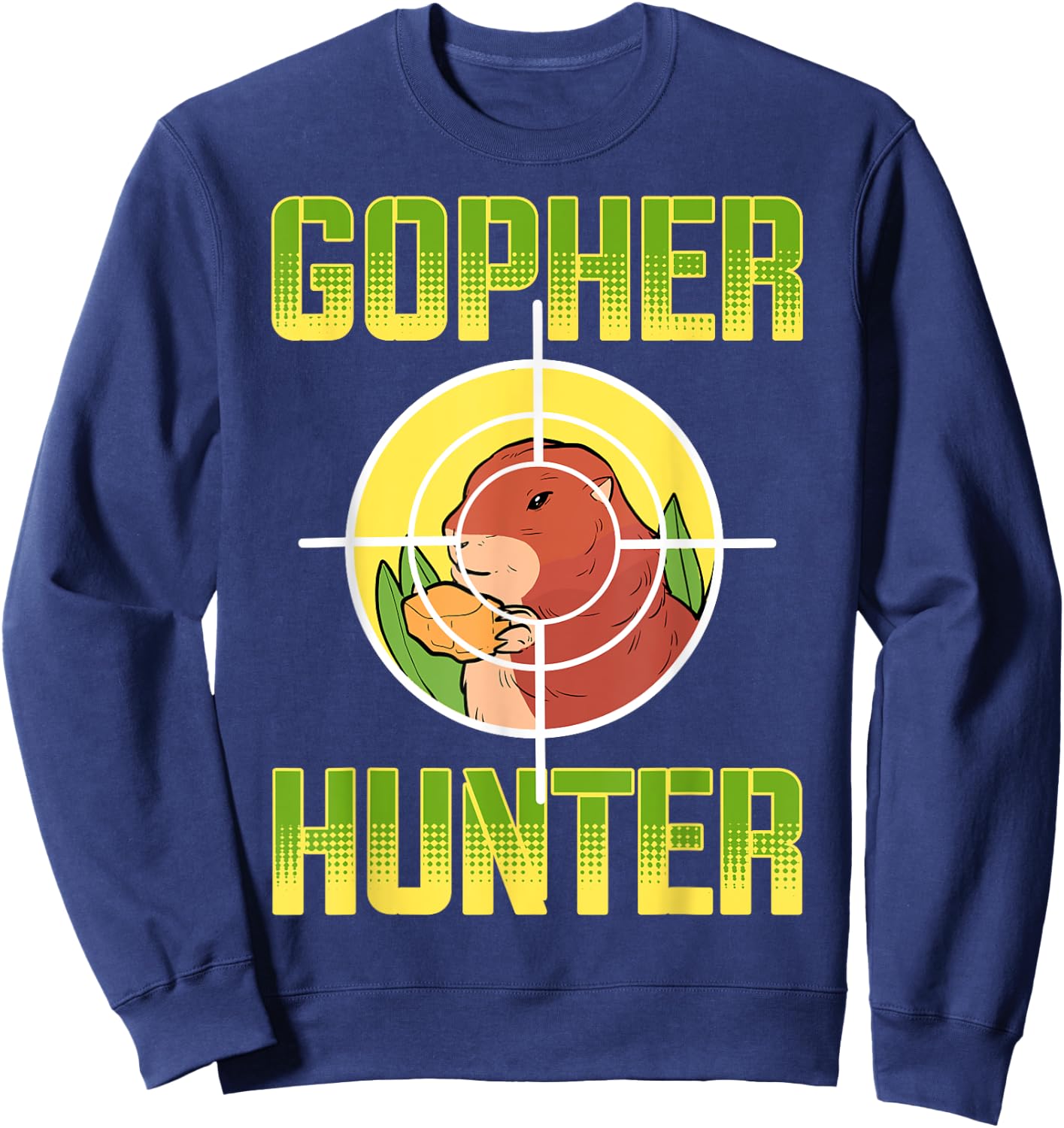 Gopher, Landscaping Gopher Hunter Sweatshirt - Sweatshirt | Navy