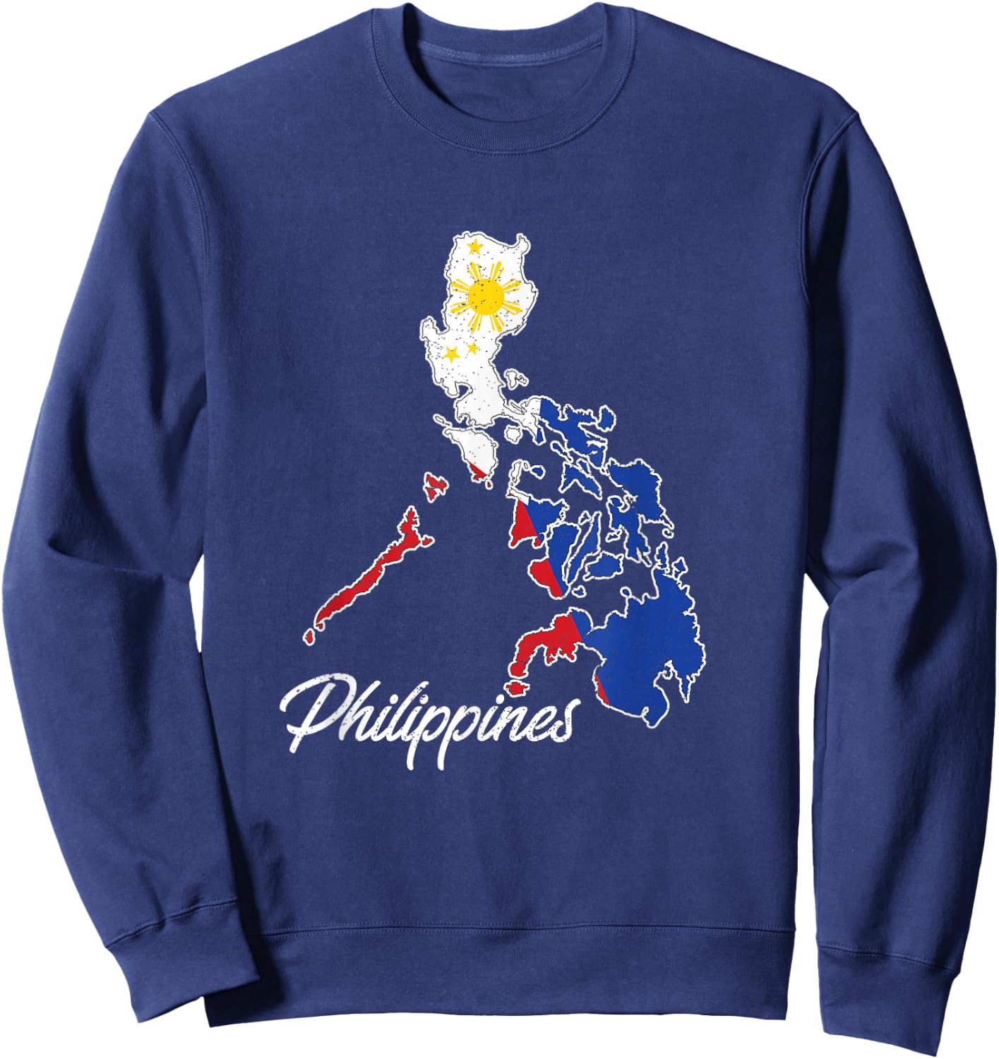 Philippine Flag Islands of Felipe Filipino Philippines Sweatshirt - Sweatshirt | Navy
