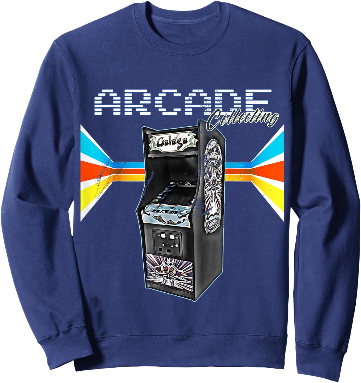Arcade Cabinet Machine 1970 1980 1990 Video Game Collection Sweatshirt - Sweatshirt | Navy