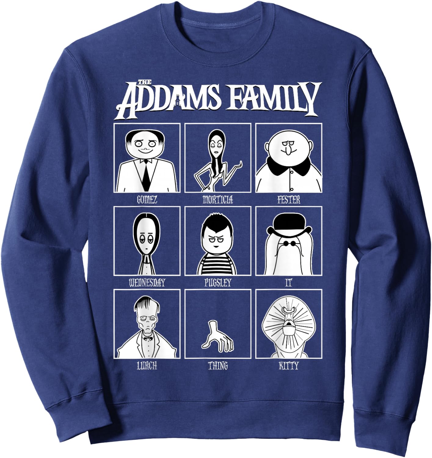 The Addams Family Yearbook Sweatshirt - Sweatshirt | Navy