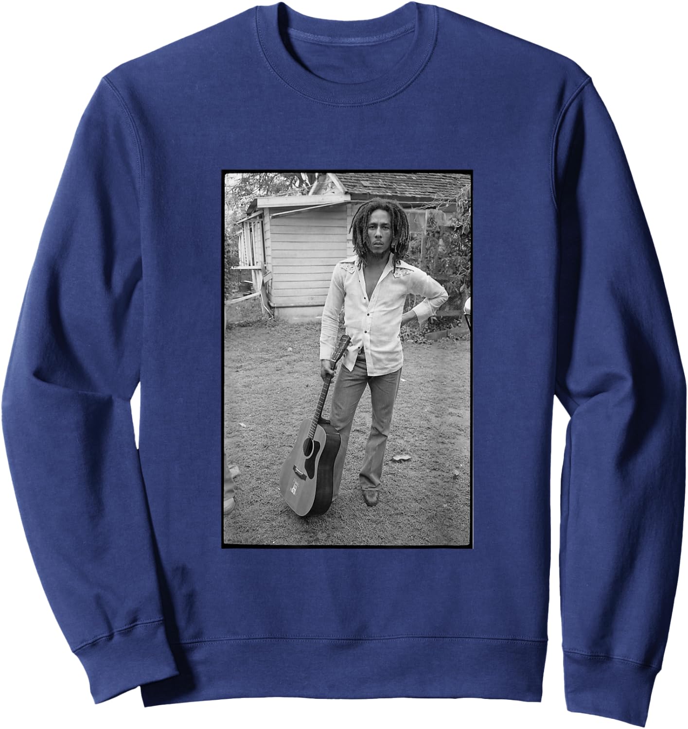 Bob Marley x David Burnett Guitar Photo Sweatshirt - Sweatshirt | Navy