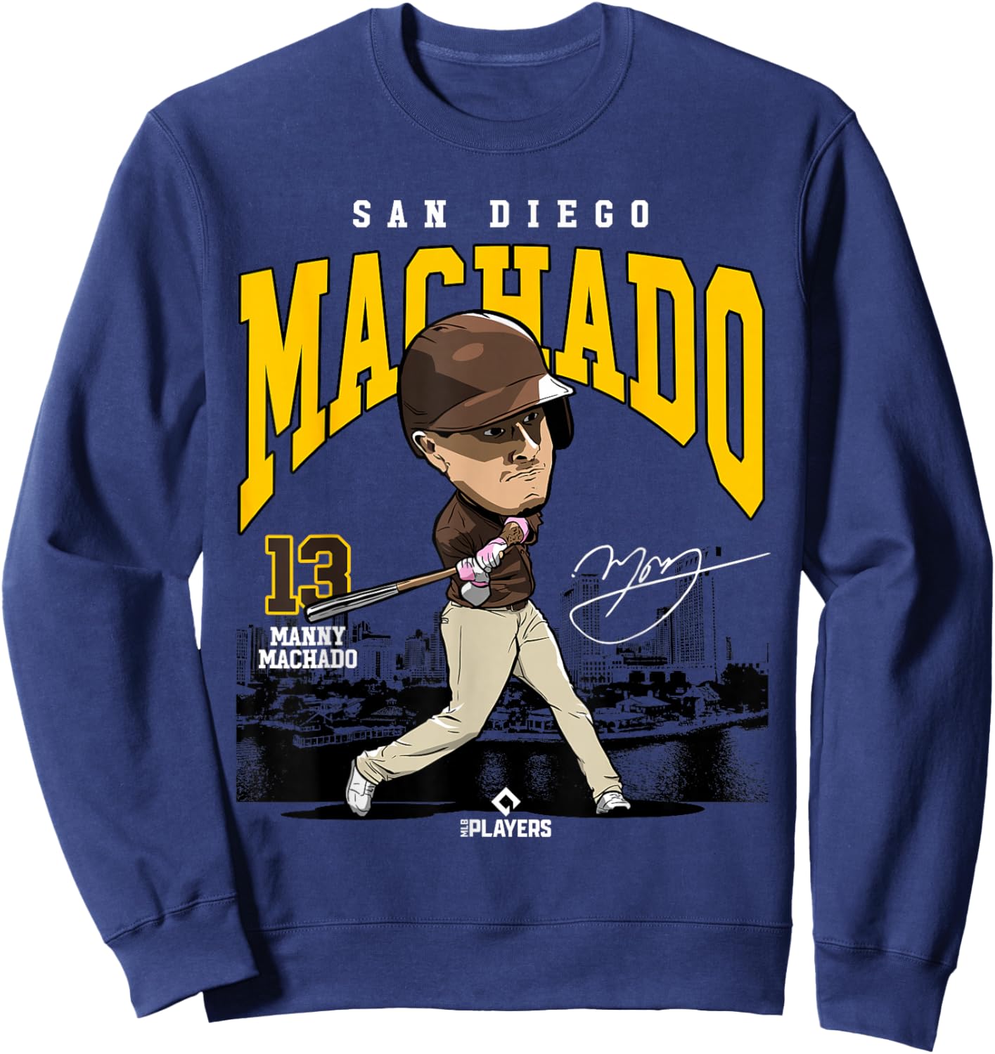 Manny Machado | San Diego Baseball MLB Players | MLBMAC4057 Sweatshirt - Sweatshirt | Navy