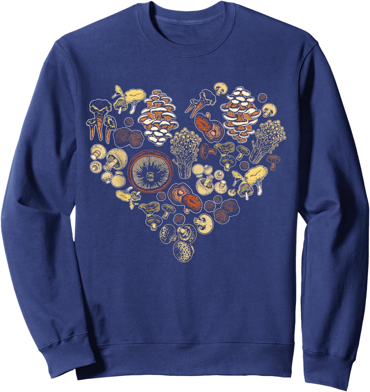 Mushroom Shirt Hunting Foraging Design Fungi Mushroom Hunter Sweatshirt - Sweatshirt | Navy