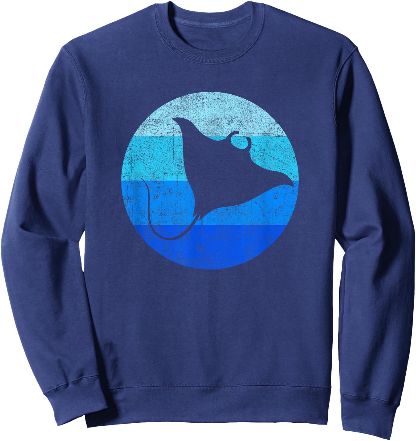 Vintage Stingray Manta Ray Hawaii Ocean Animals Boys Girls Sweatshirt - Sweatshirt | Navy