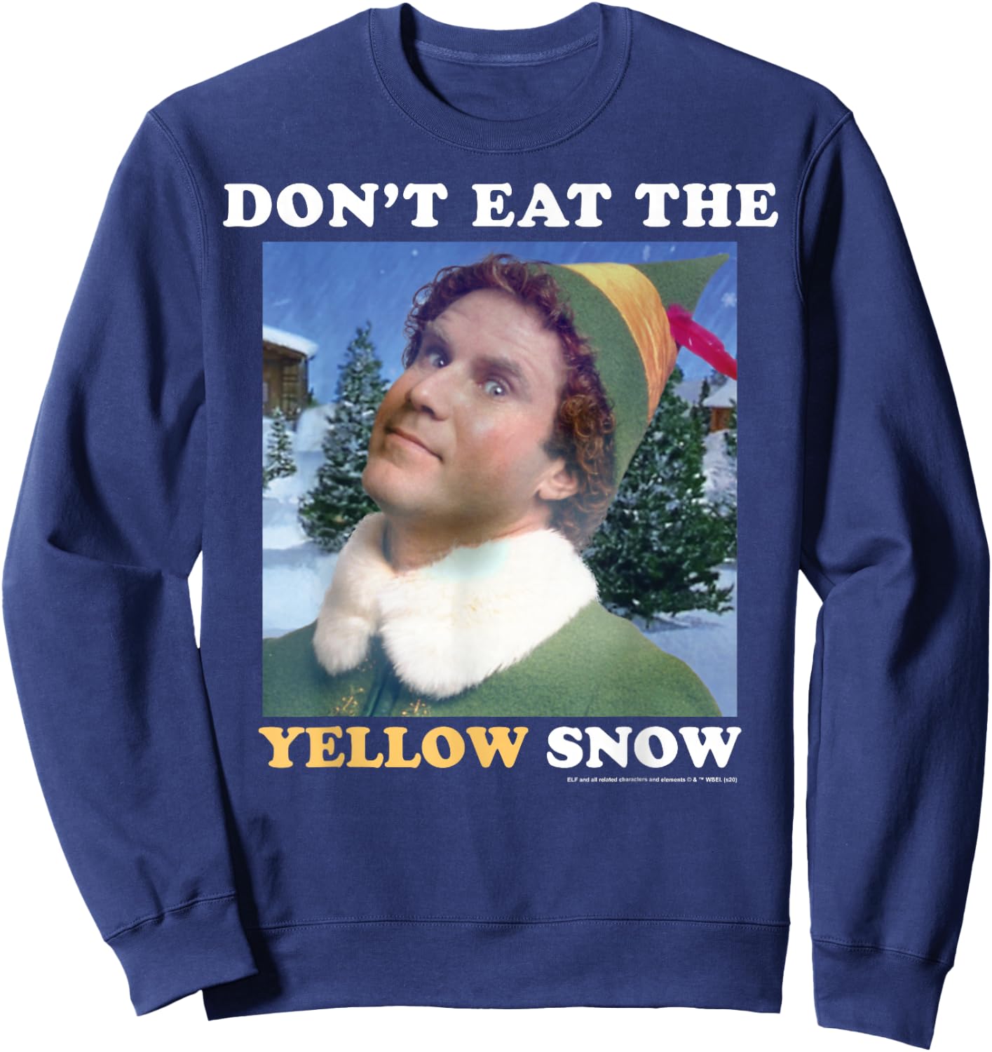 Elf Don't Eat The Yellow Snow Sweatshirt - Sweatshirt | Navy