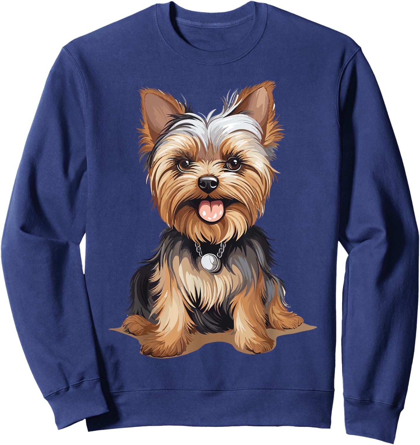 Yorkshire Terrier Yorkie Dog Breed Cute Graphic Sweatshirt - Sweatshirt | Navy