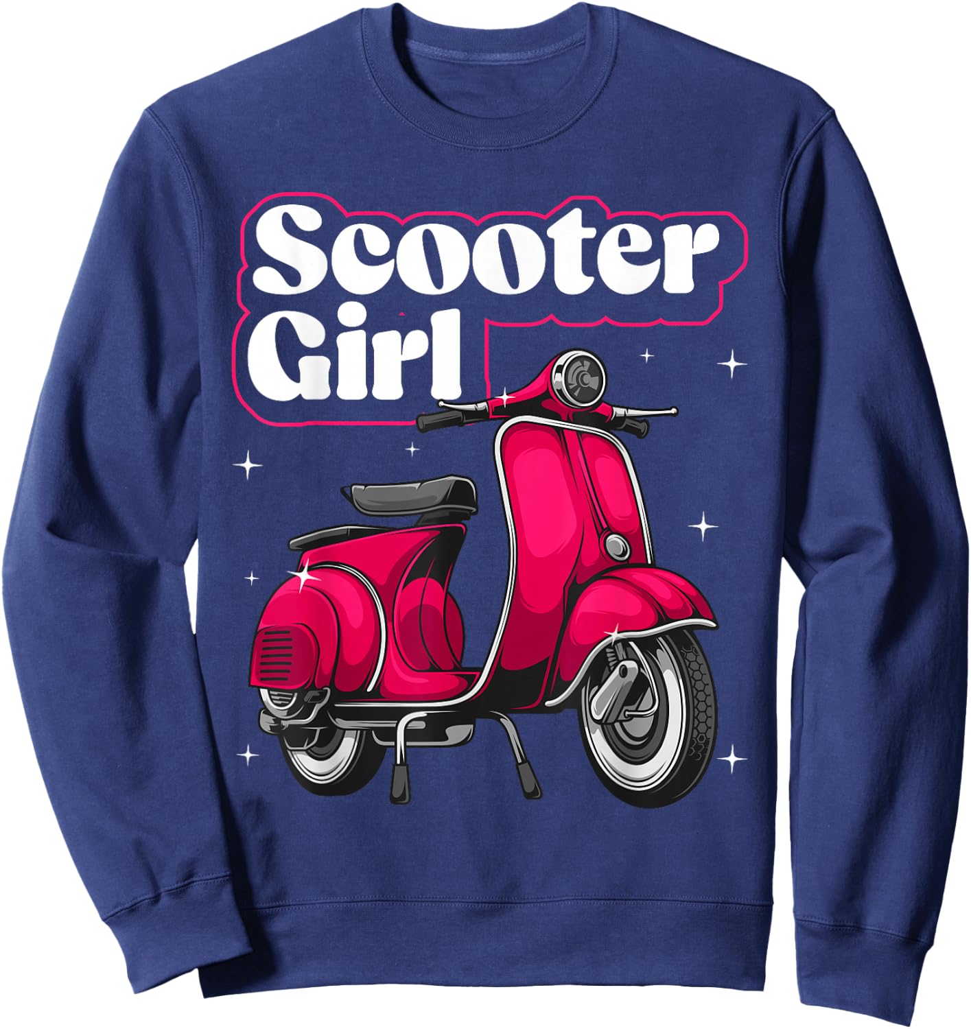 Funny Scooter Girl Art Kids Scooter Life Lover Sweatshirt - Sweatshirt | Navy