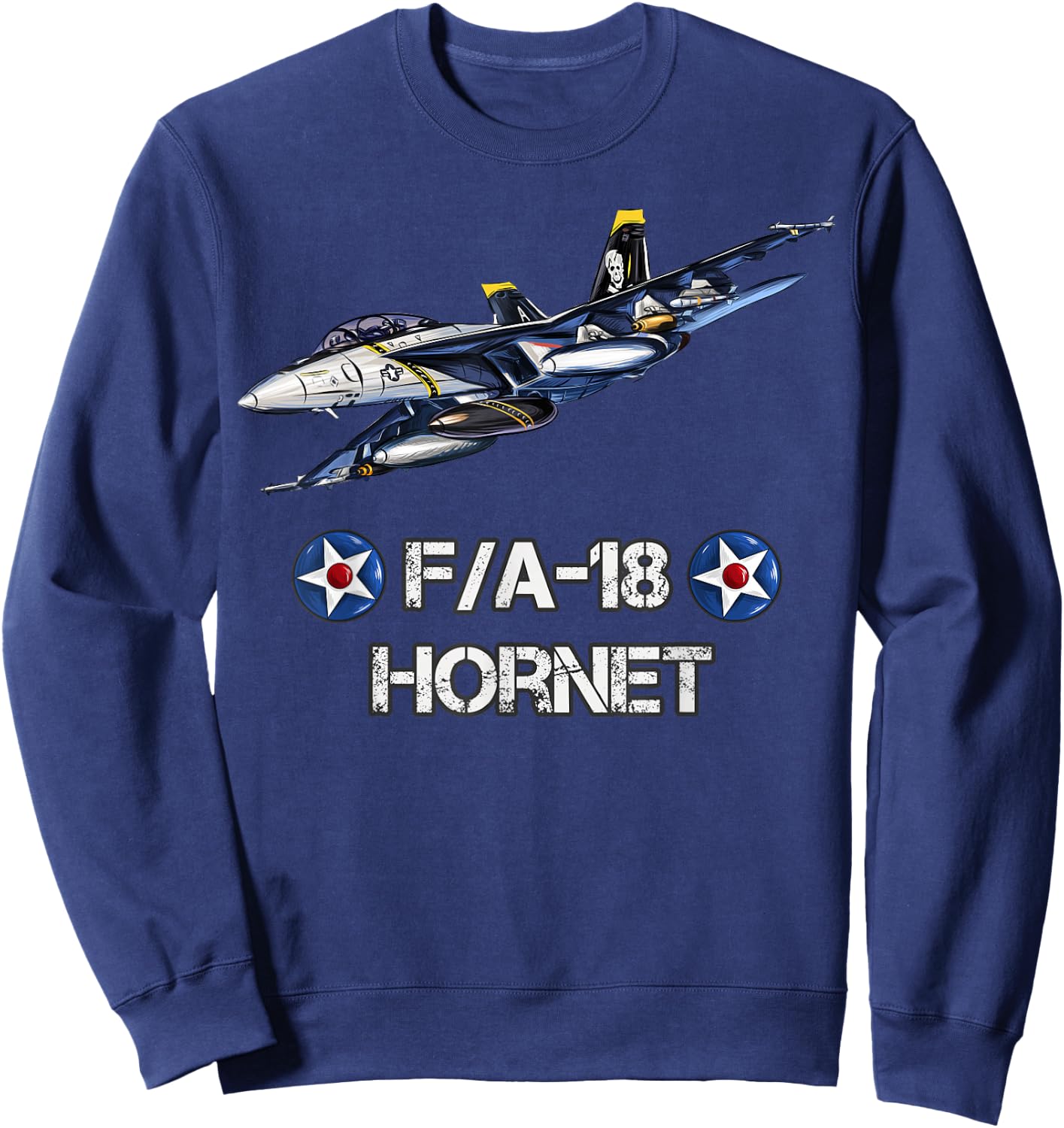 F-18 Hornet Fighter Jet Aviation Pilot Gift Sweatshirt - Sweatshirt | Navy