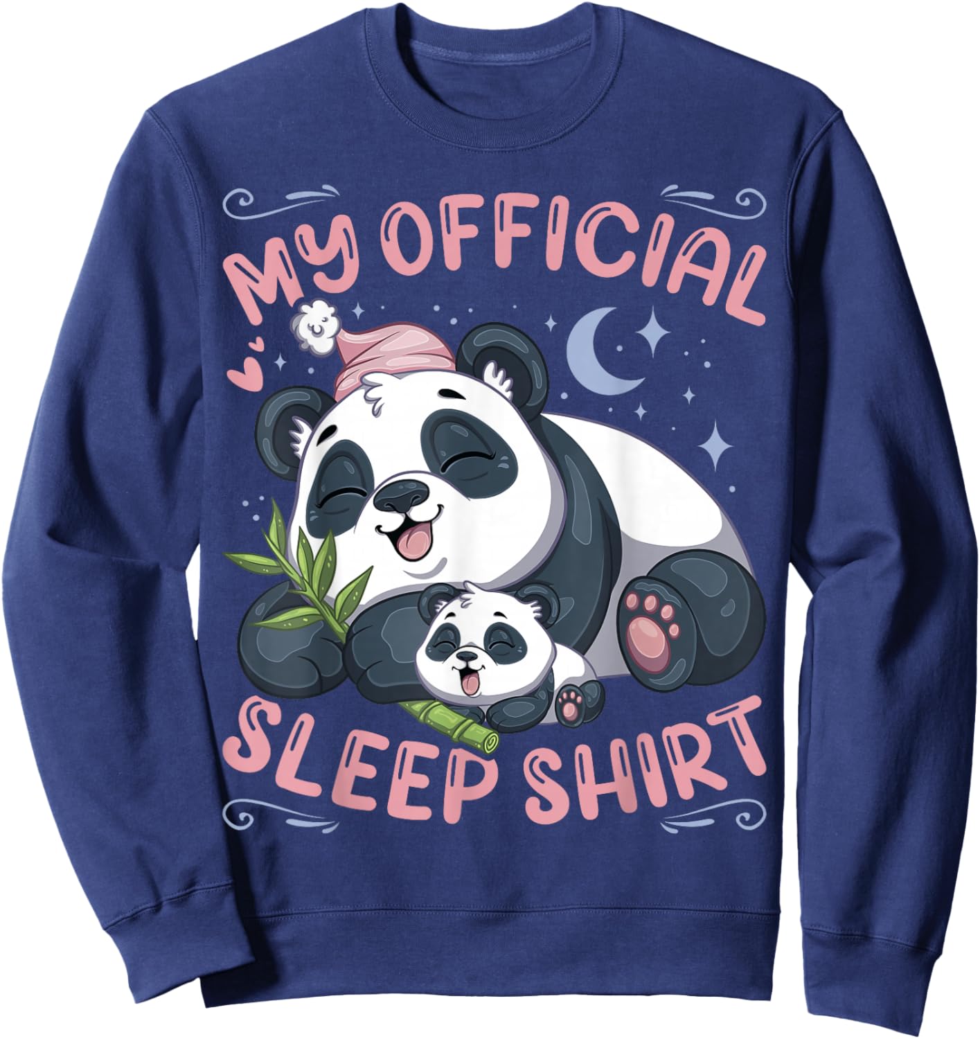 Official Sleepshirt Sleepy Panda with Puppy Sweatshirt - Sweatshirt | Navy