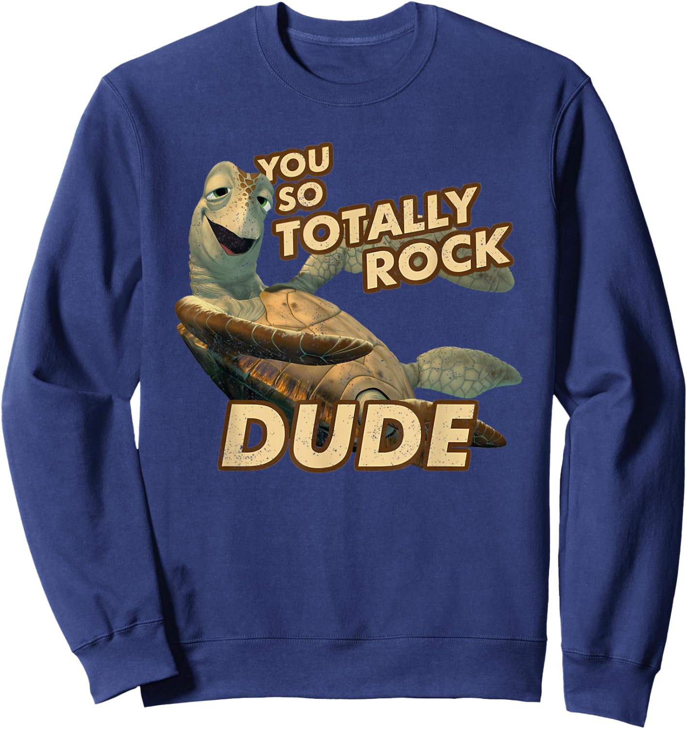 Vintage You So Rock Cute Turtle Sweatshirt - Sweatshirt | Navy