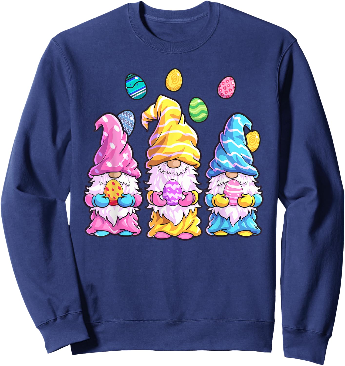 Gnome Easter Shirt Women Easter Outfit Easter Girls Sweatshirt - Sweatshirt | Navy