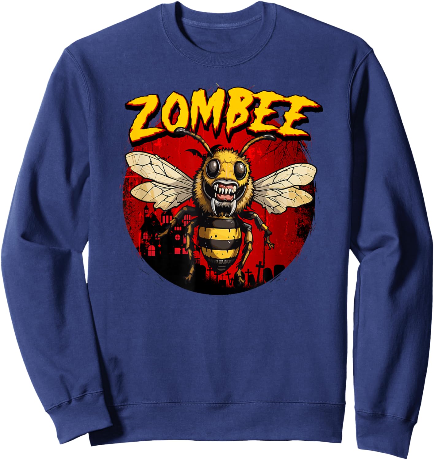 Zombee Zombie Bee Spooky Halloween Bee Costume Sweatshirt - Sweatshirt | Navy