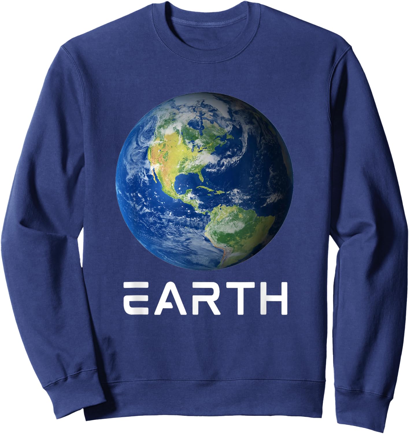 Solar System 3rd Planet Earth Outer Space Sweatshirt - Sweatshirt | Navy