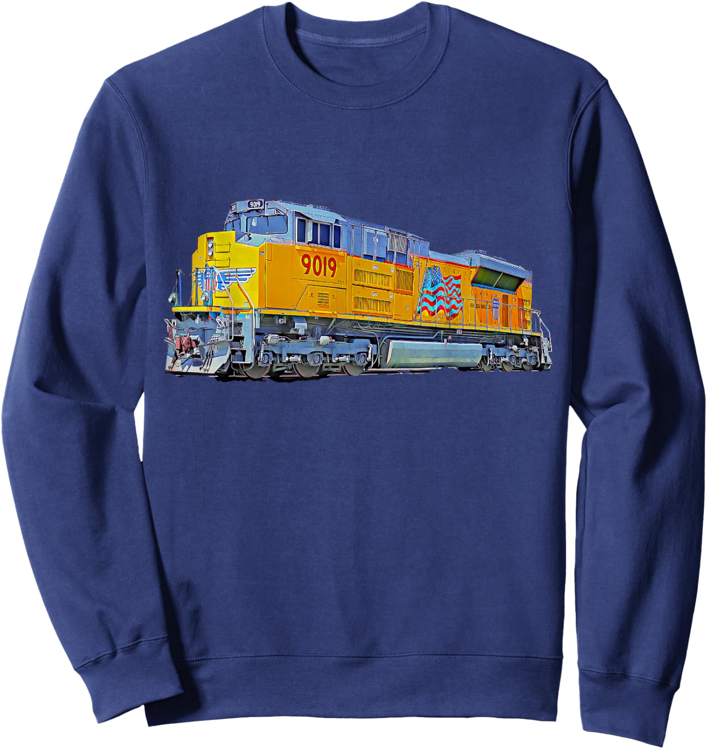 Freight Train Union Pacific Engine Sweatshirt - Sweatshirt | Navy