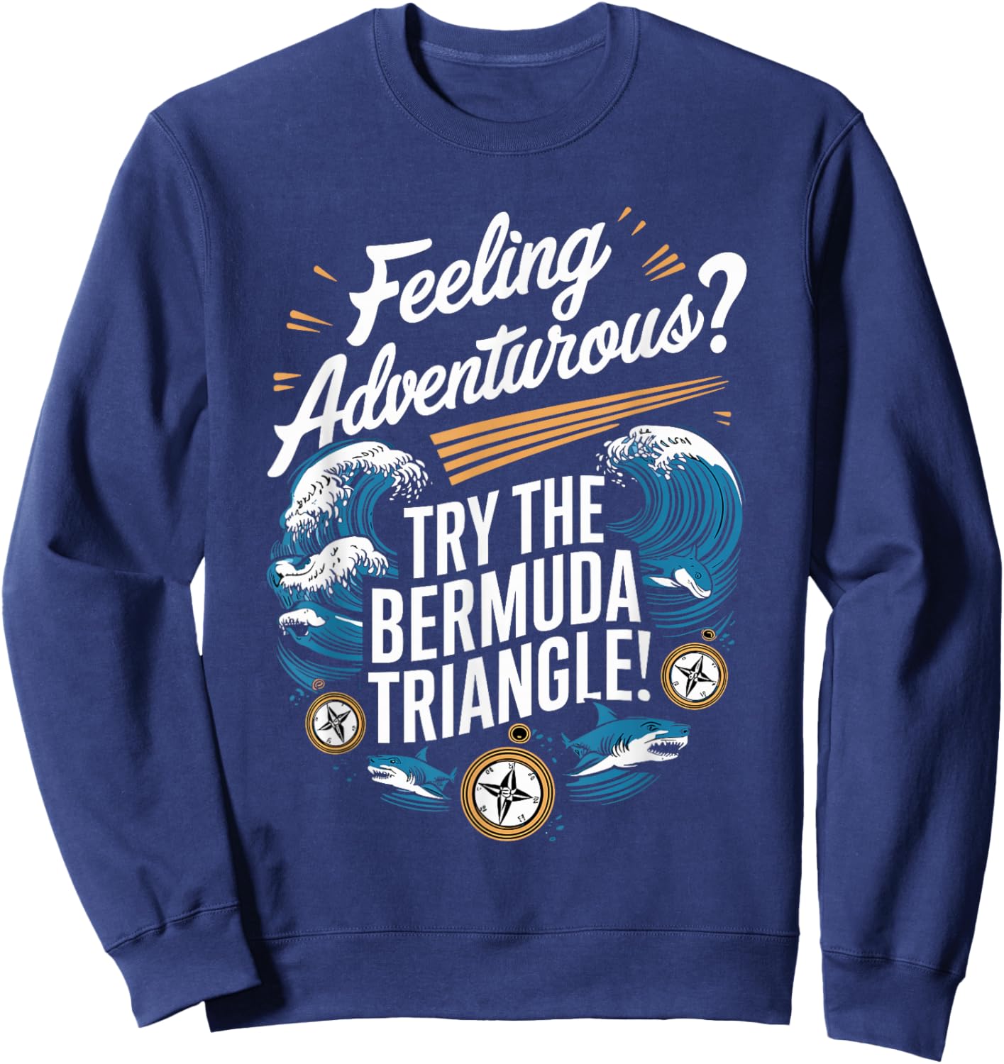 Bermuda Triangle Mysterious Disappearances Unexplained Sweatshirt - Sweatshirt | Navy