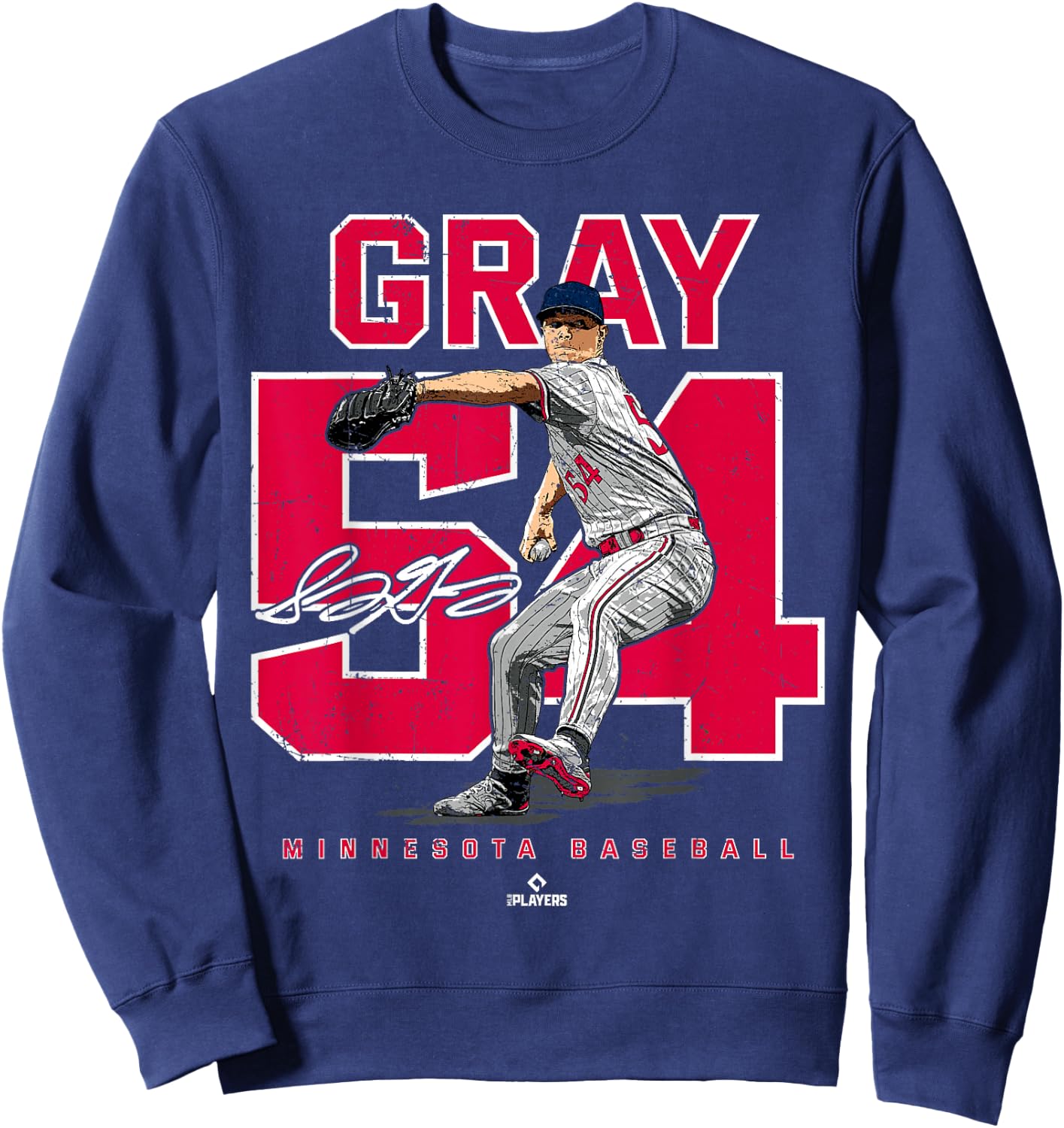 Number and Portrait Sonny Gray Minnesota MLBPA Sweatshirt - Sweatshirt | Navy