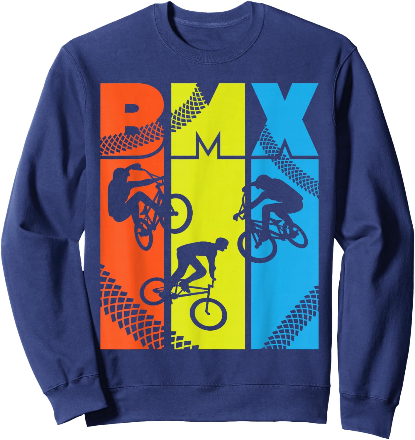Vintage Retro BMX - Funny BMX Rider Bicycle Motocross Sweatshirt - Sweatshirt | Navy