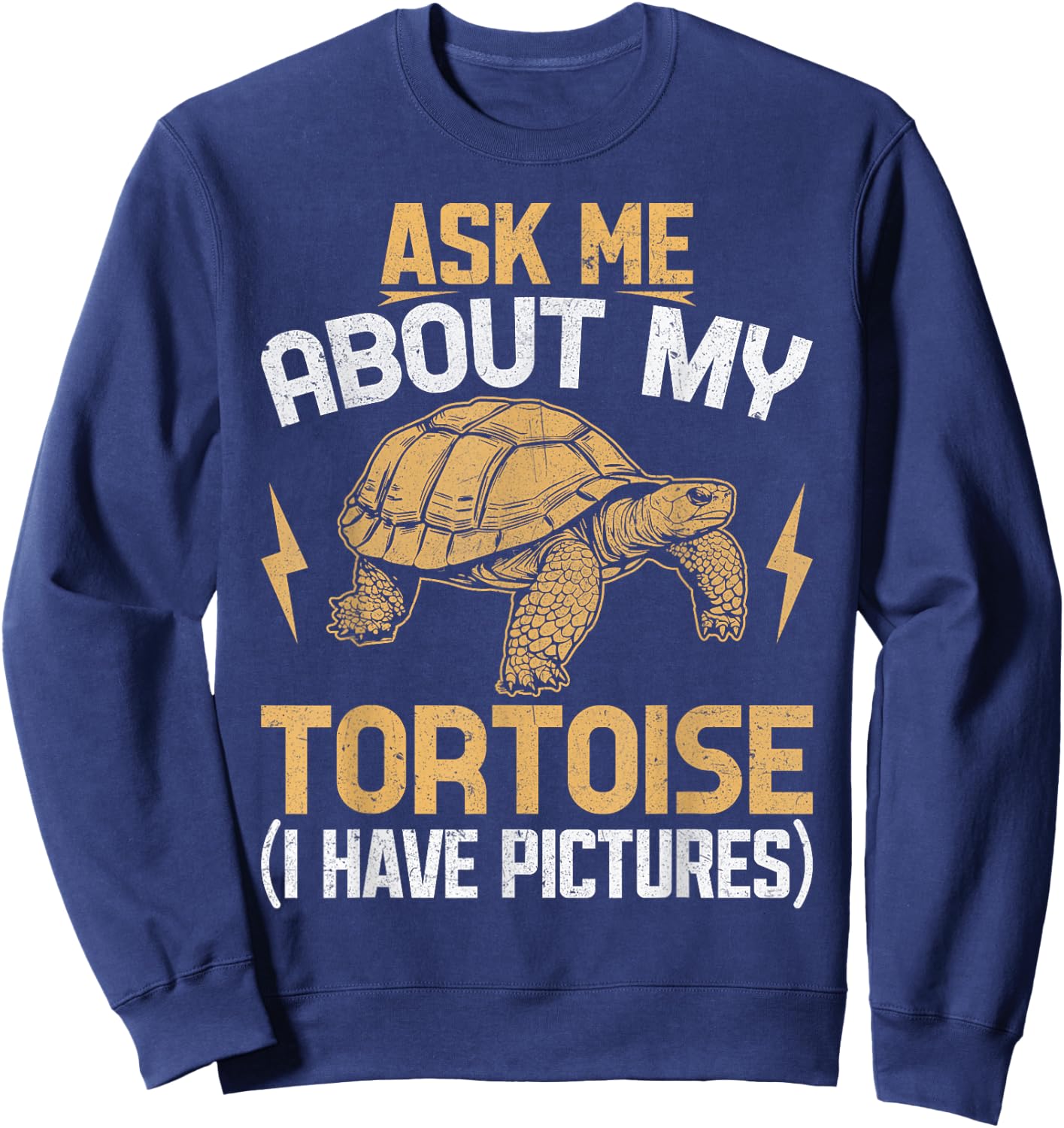Ask Me About My Tortoise Mom Dad Reptile Owner Funny Sweatshirt - Sweatshirt | Navy
