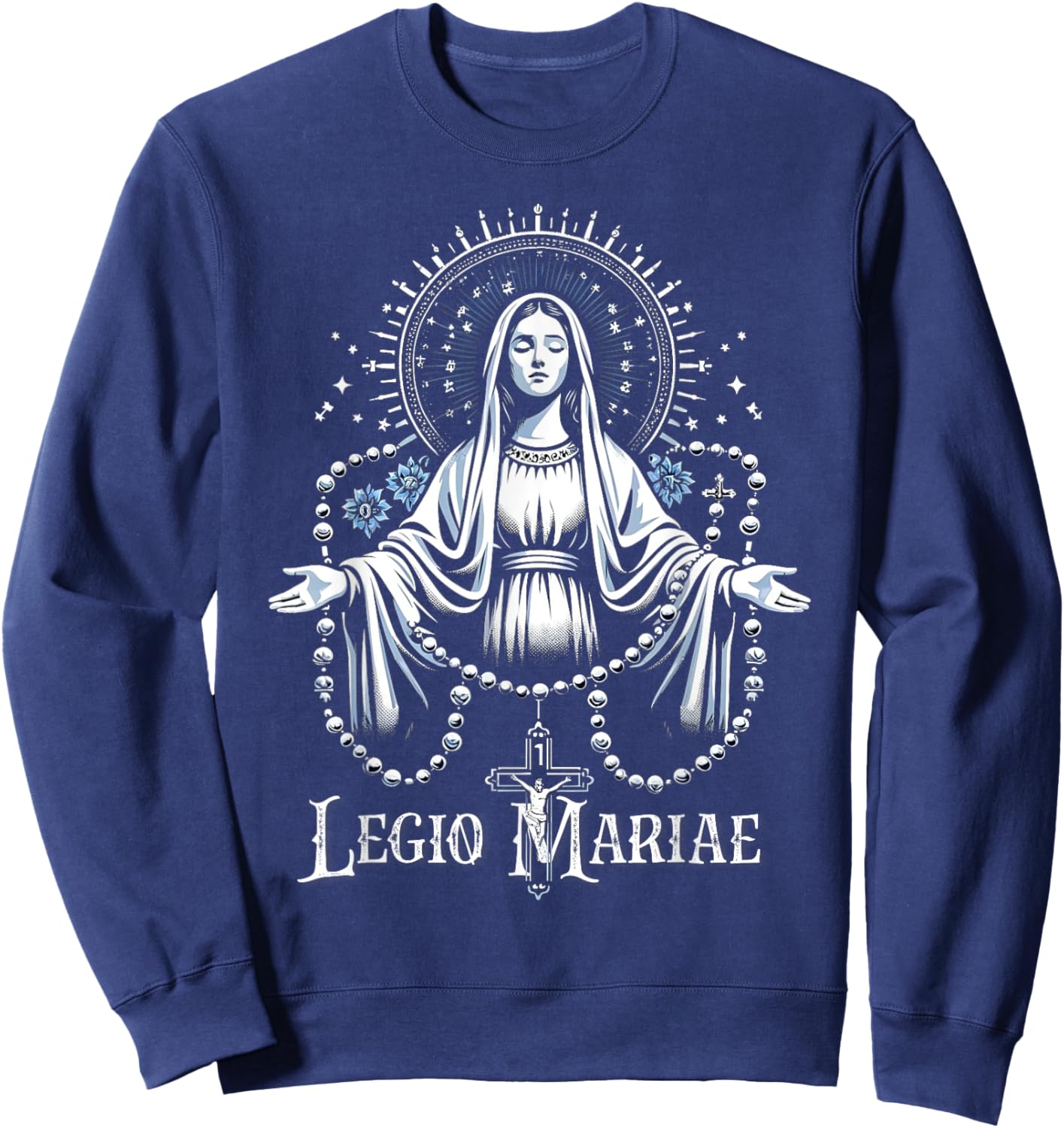 Legion Of Mary Our Lady Catholic Sweatshirt - Sweatshirt | Navy