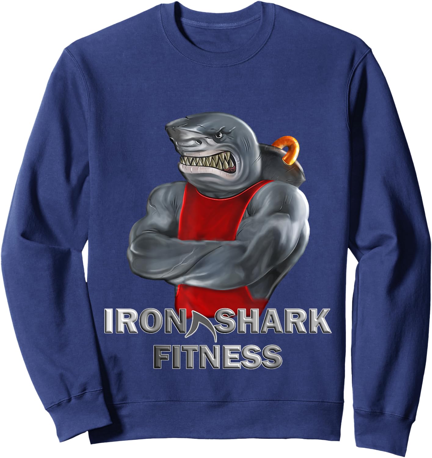 Iron Shark Fitness GYM Bodybuilding Kraft Training Sweatshirt - Sweatshirt | Navy