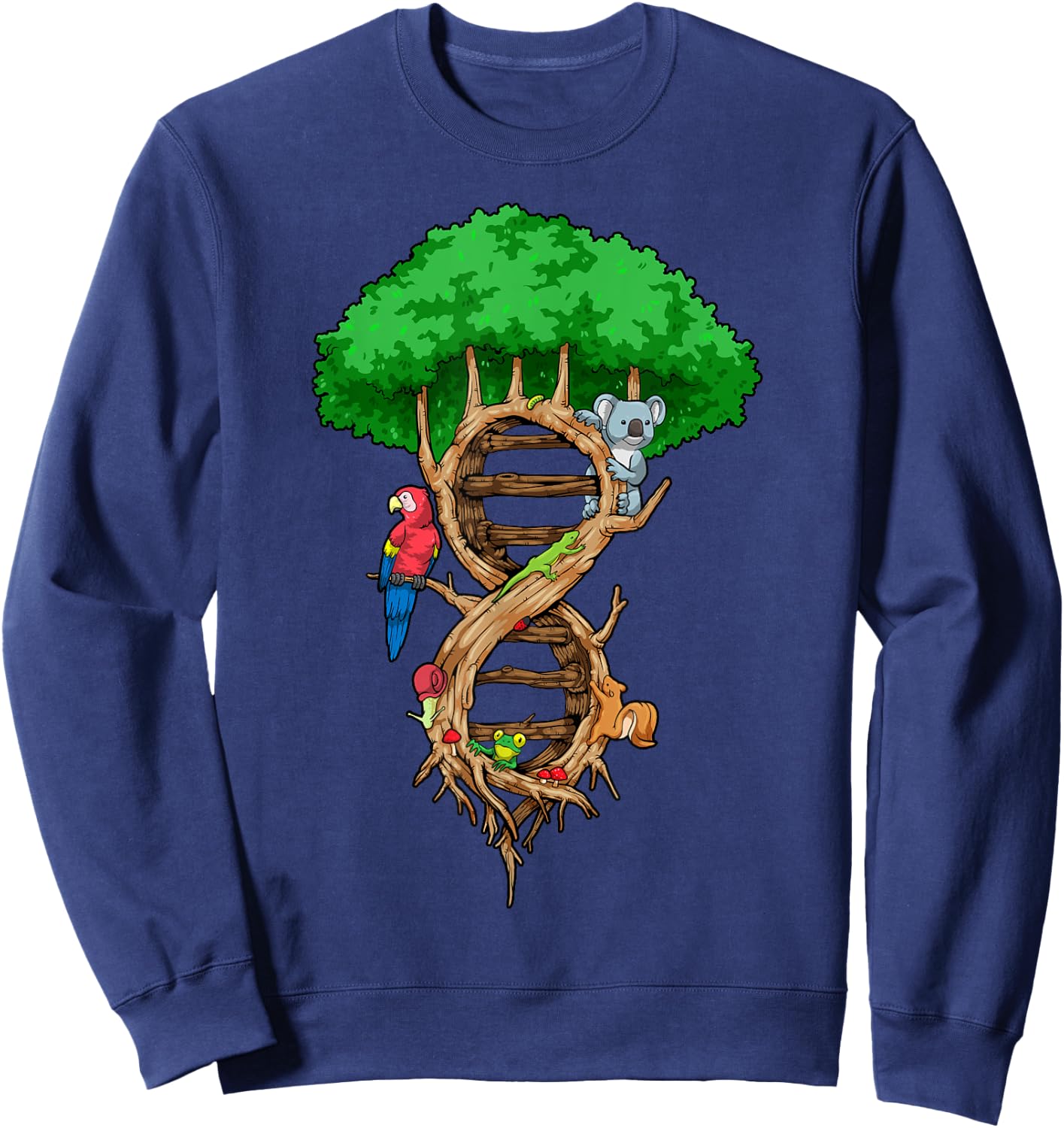 Infinite Tree of Life DNA Biology Environment Lover Genetics Sweatshirt - Sweatshirt | Navy