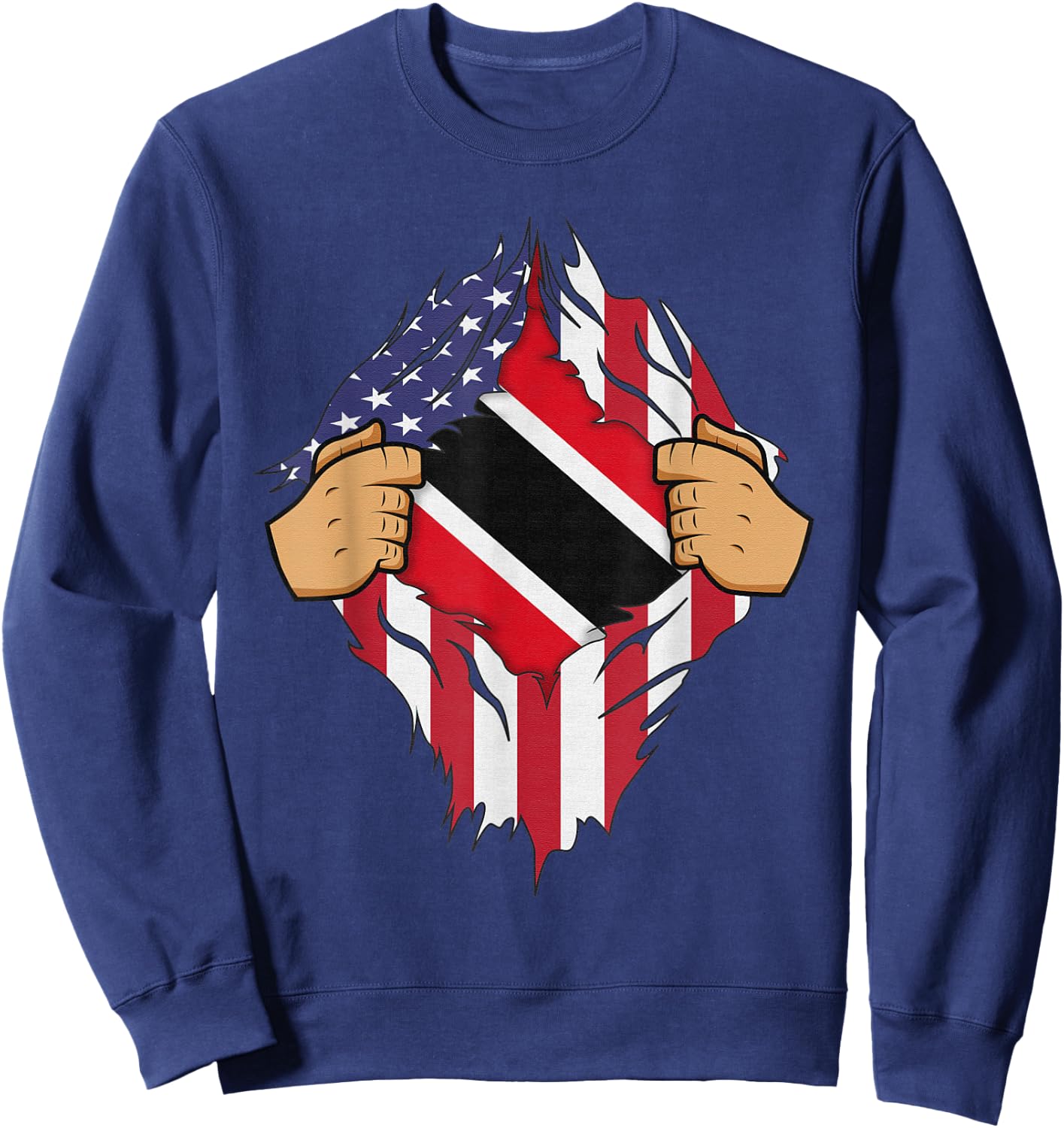 TRINIDAD AND TOBAGO FLAG Men Women Kids Gift Sweatshirt - Sweatshirt | Navy