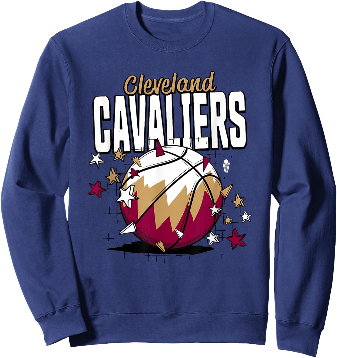 NBA Cleveland Cavaliers Basketball Doodle Stars Sweatshirt - Sweatshirt | Navy