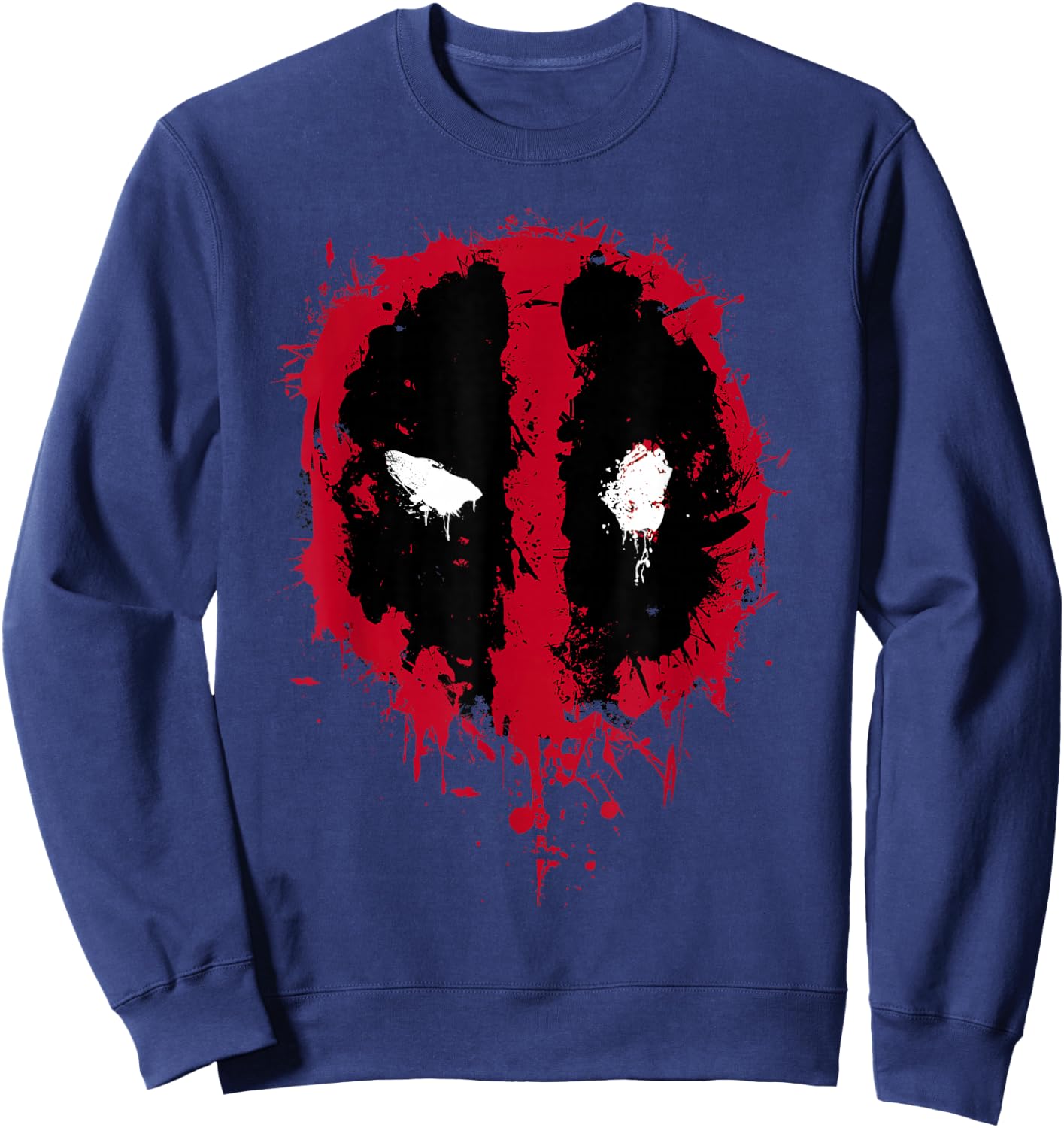 Marvel Deadpool Paint Splatter Logo Sweatshirt - Sweatshirt | Navy