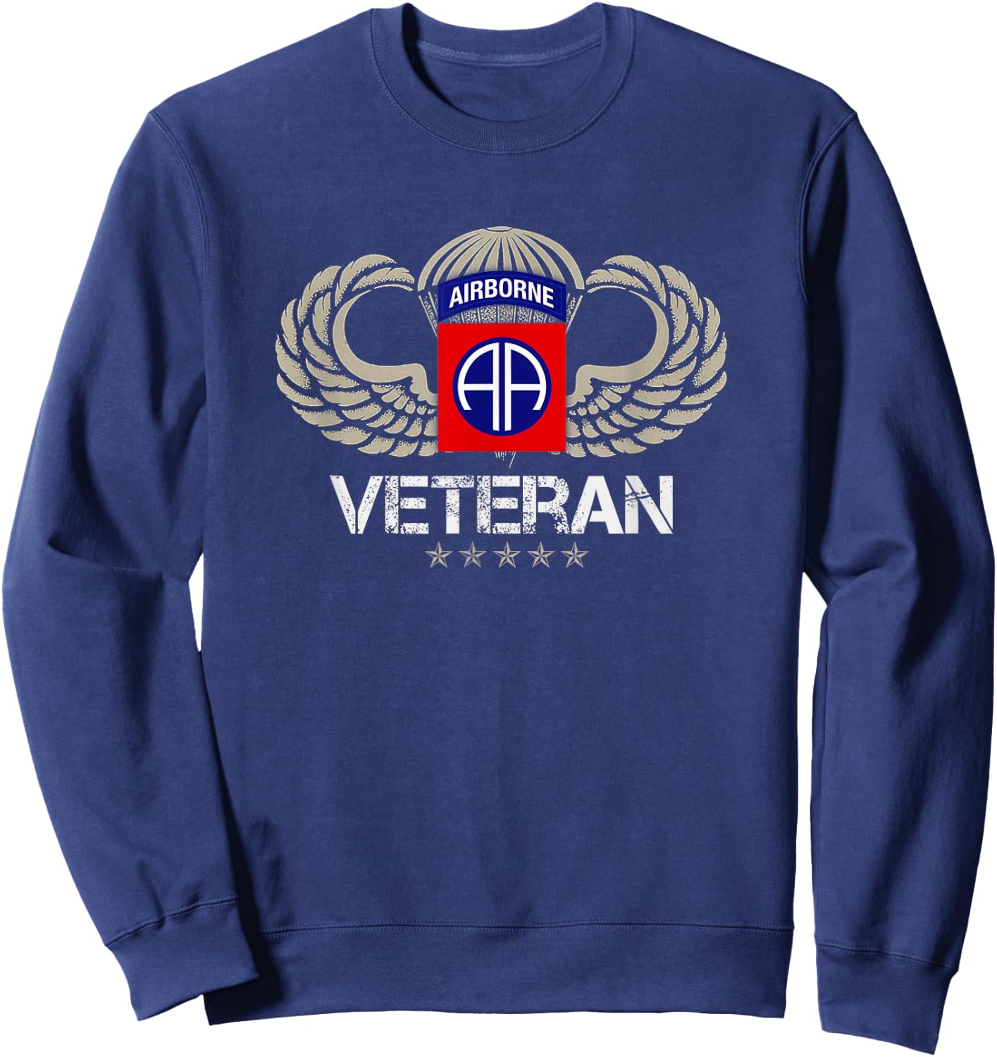 82nd Airborne Paratrooper Veteran Veterans Day Sweatshirt - Sweatshirt | Navy