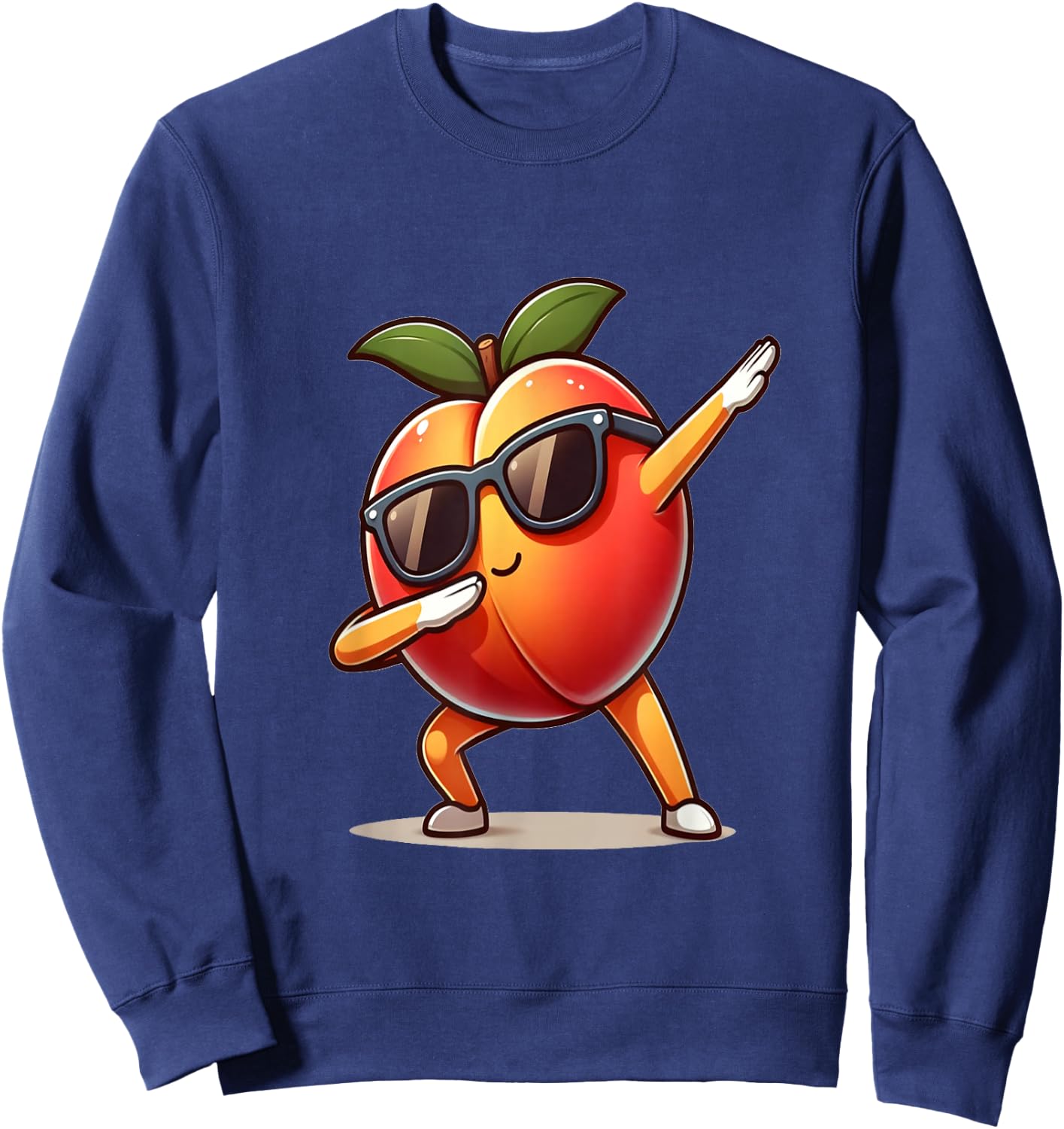 Dab Peach Dancing Dabbing Peach Fruit Sweatshirt - Sweatshirt | Navy