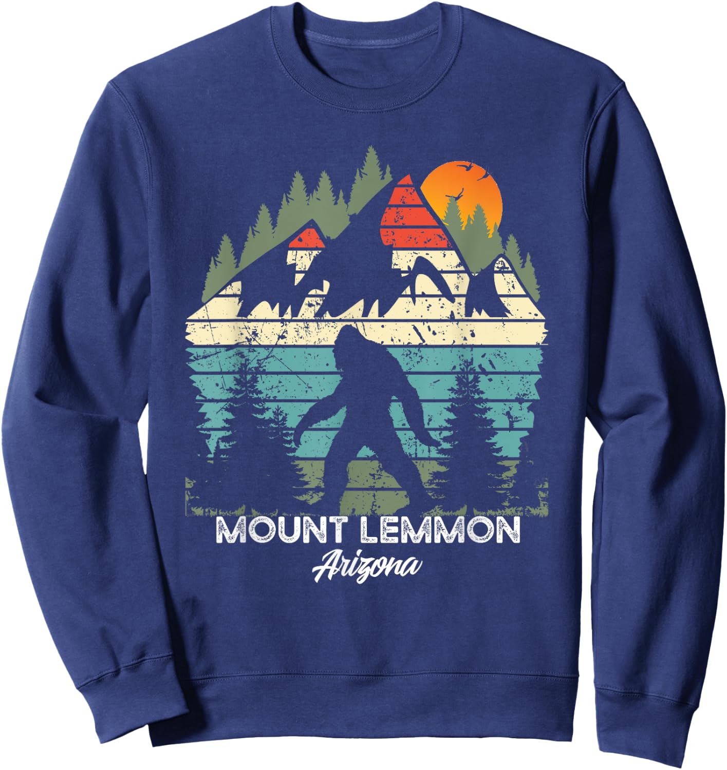 Vintage Mount Lemmon Arizona National Park Retro 80's Sweatshirt - Sweatshirt | Navy
