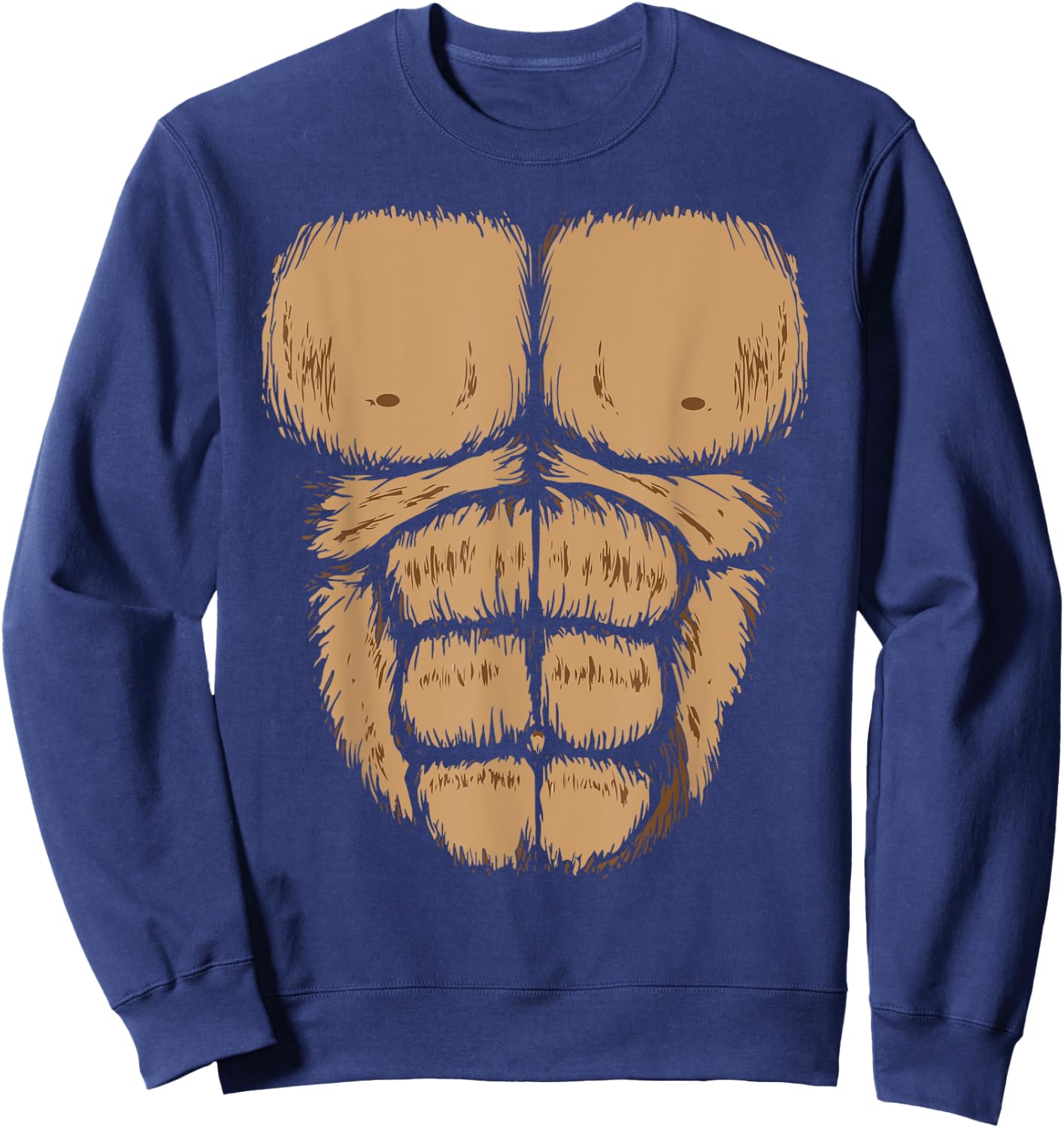 Halloween Gorilla Chest Costume | Funny Monkey Gift Sweatshirt - Sweatshirt | Navy