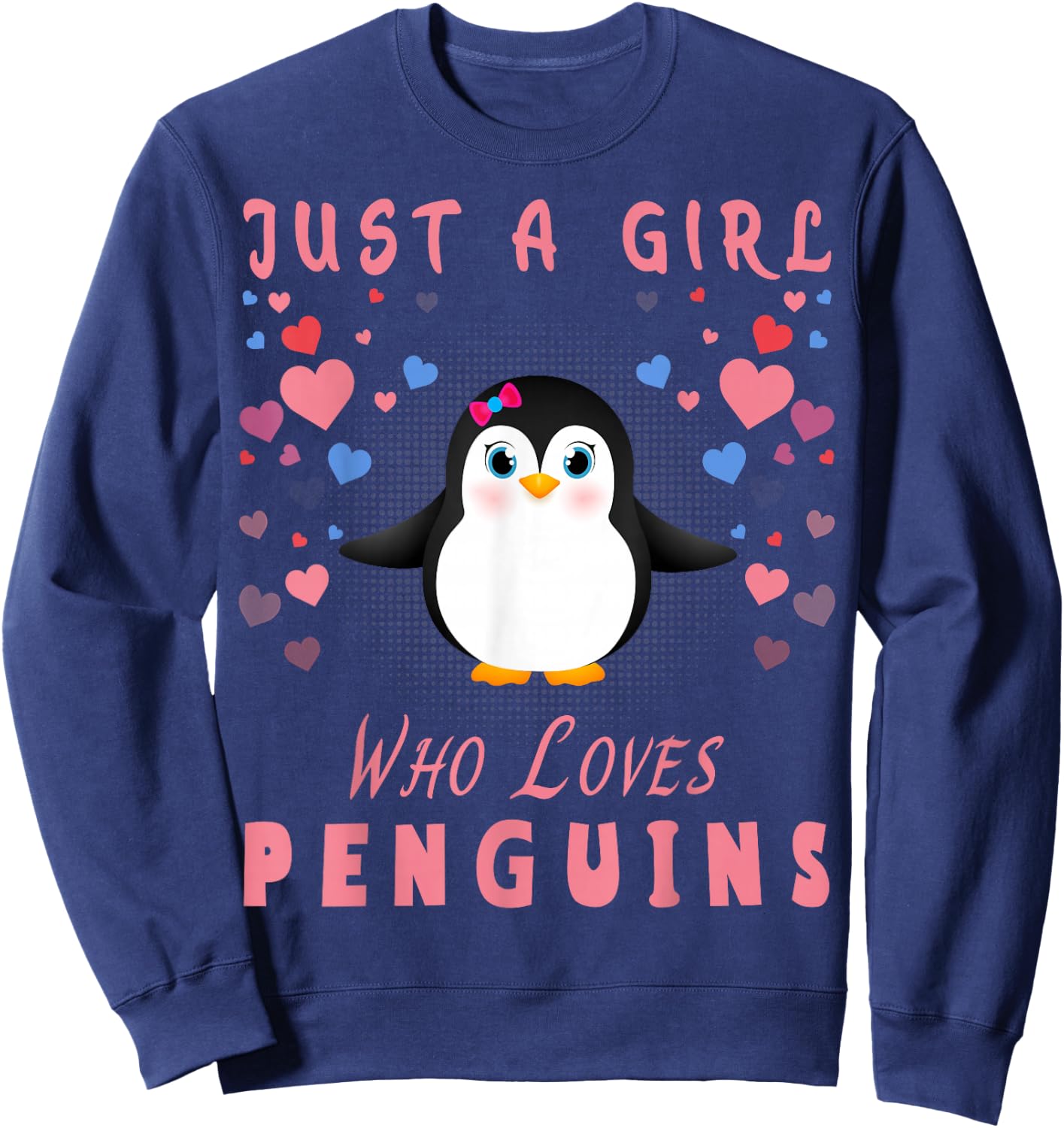 Just a Girl Who Loves Penguins Sweatshirt - Sweatshirt | Navy
