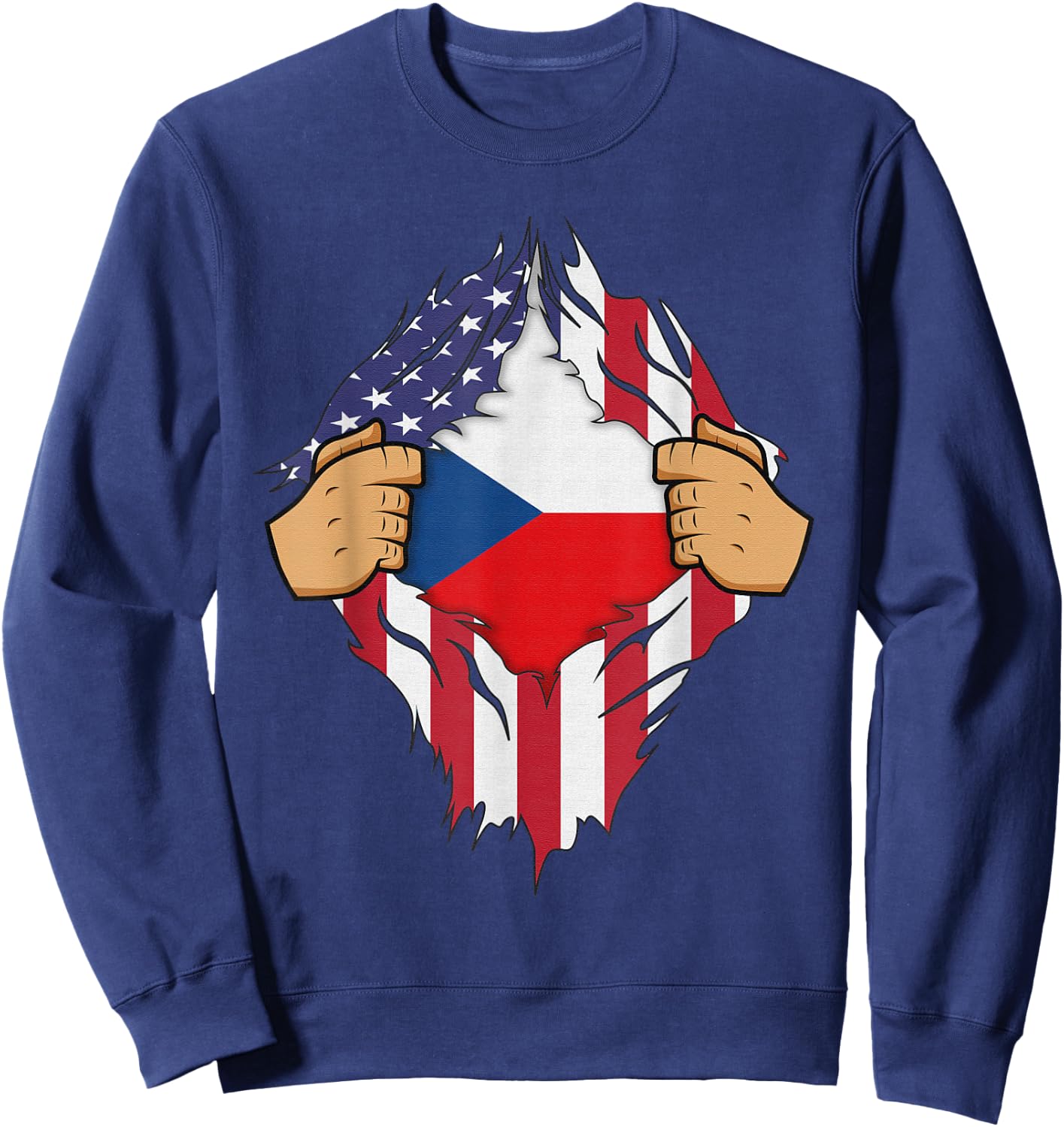 CZECH FLAG CZECH REPUBLIC Men Women Kids Gift Sweatshirt - Sweatshirt | Navy