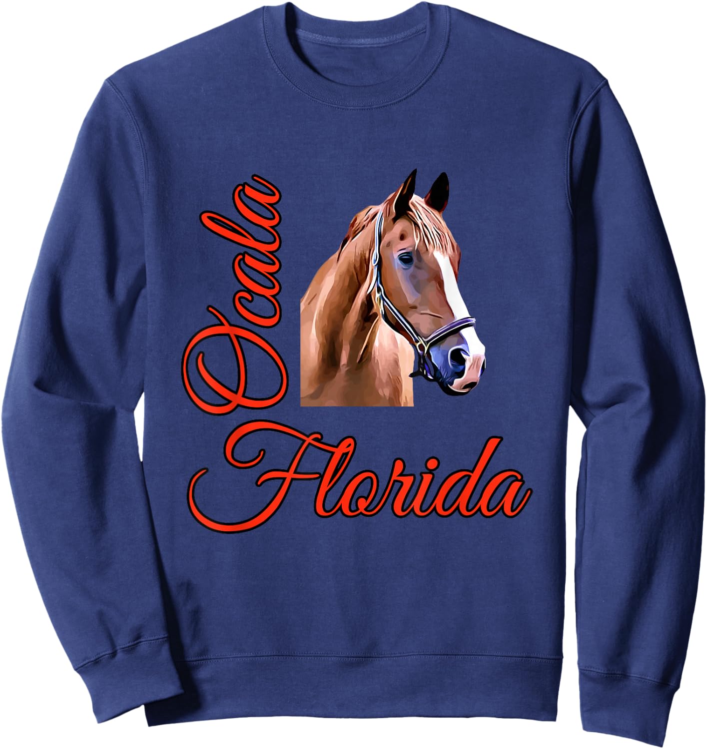 Ocala Florida Horse Sweatshirt - Sweatshirt | Navy