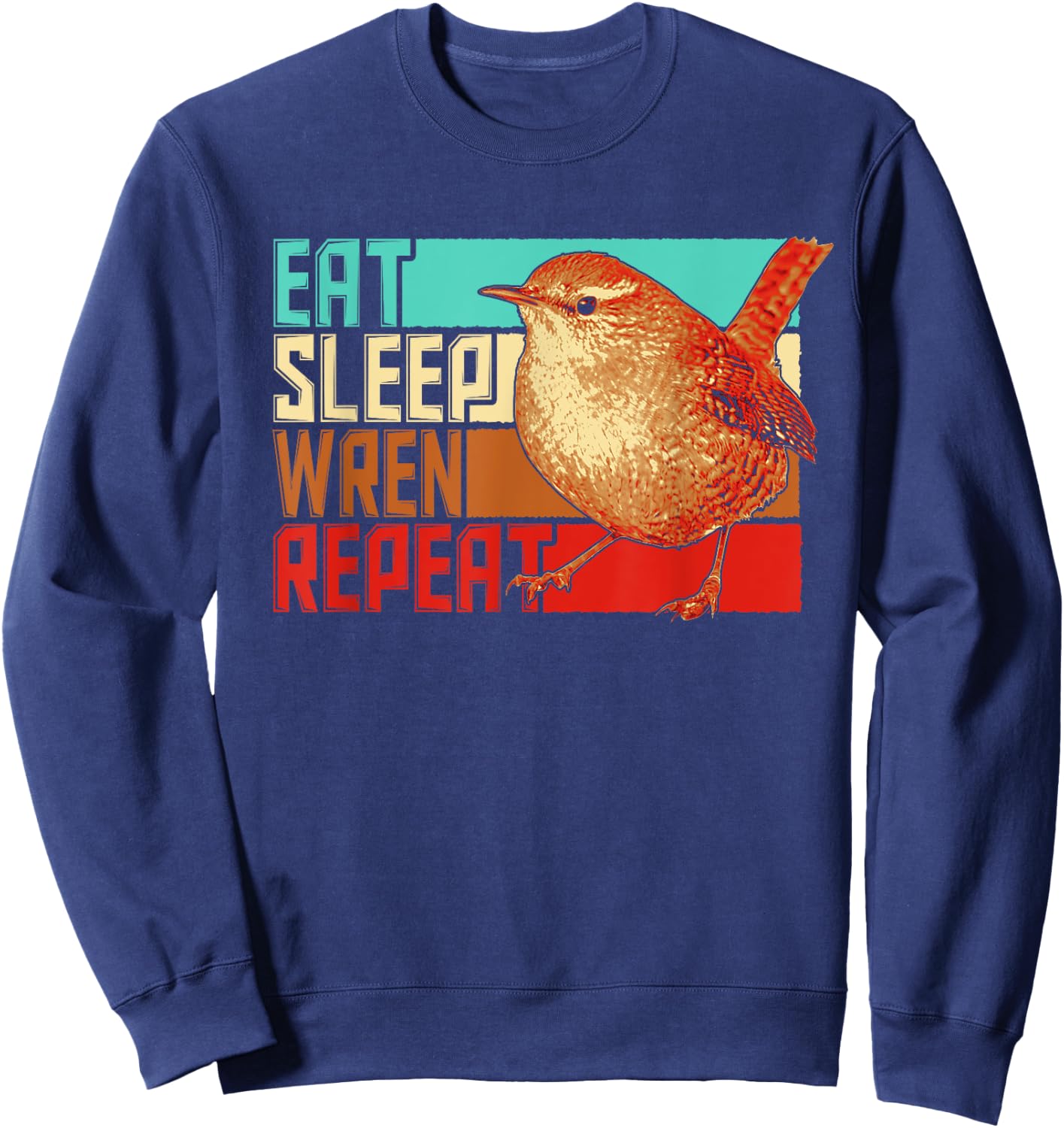 Vintage Eat Sleep Repeat Wren Sweatshirt - Sweatshirt | Navy