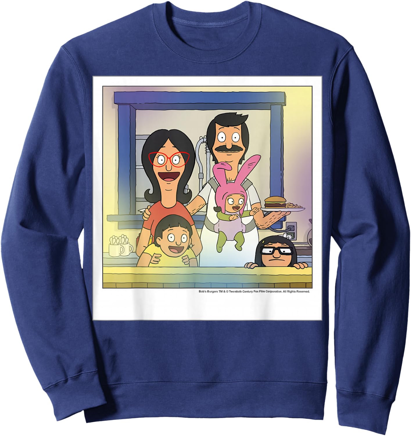 Bob's Burgers Belcher Family Portrait Sweatshirt - Sweatshirt | Navy