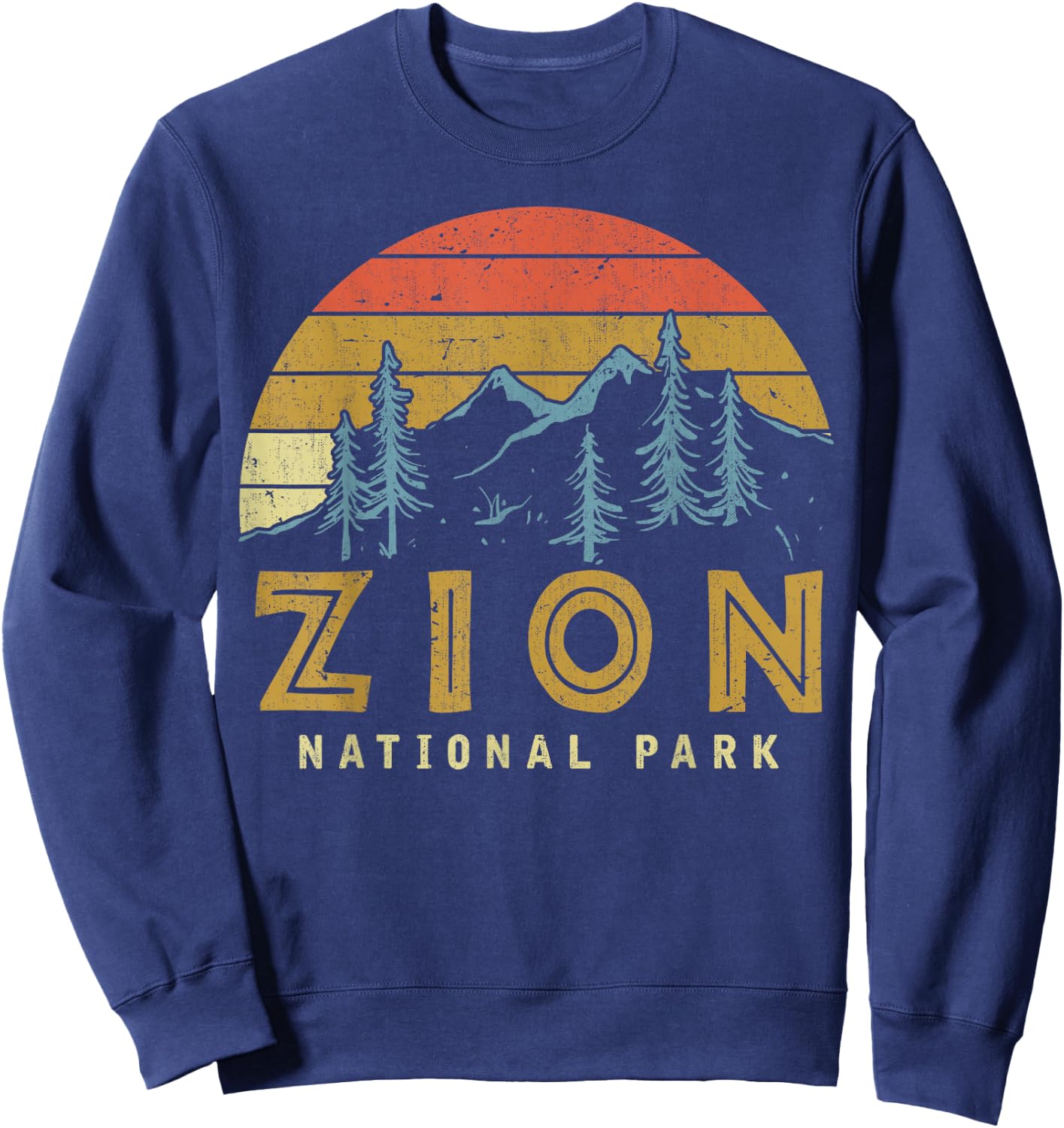Zion National Park Shirt, US National Park in Utah Sweatshirt - Sweatshirt | Navy
