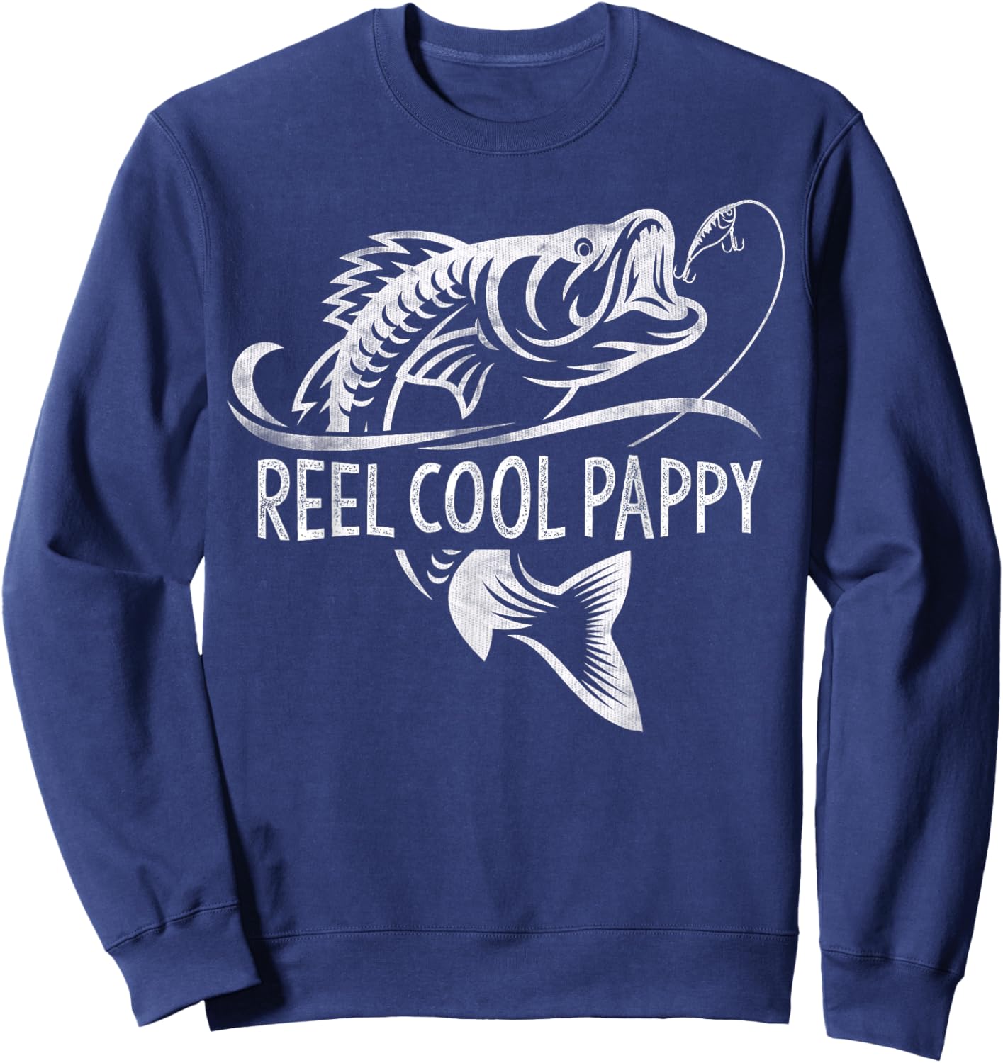 Reel Cool Pappy Fishing Gifts Pappy Father's Day Sweatshirt - Sweatshirt | Navy
