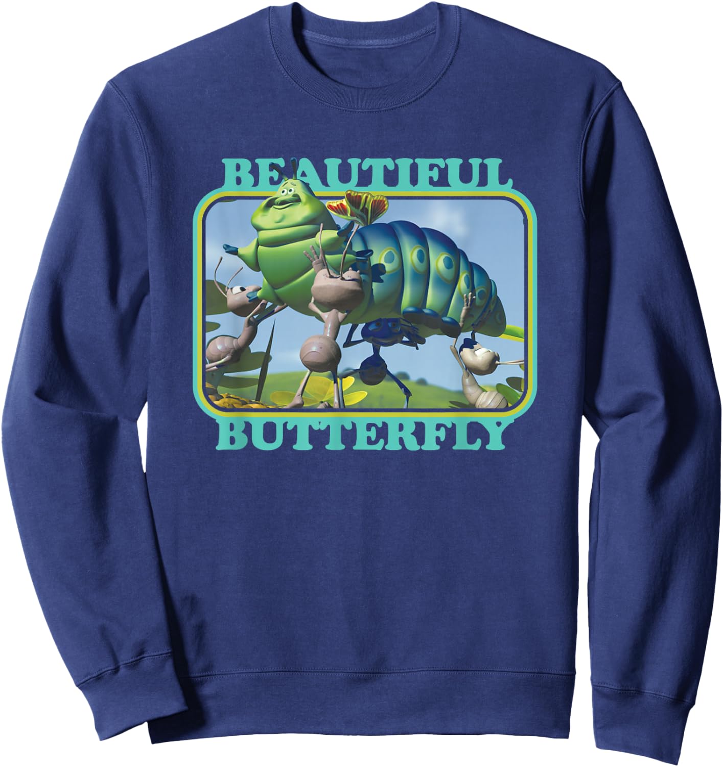 Disney Pixar A Bug's Life Secret Beautiful Butterfly Sweatshirt - Sweatshirt | Navy