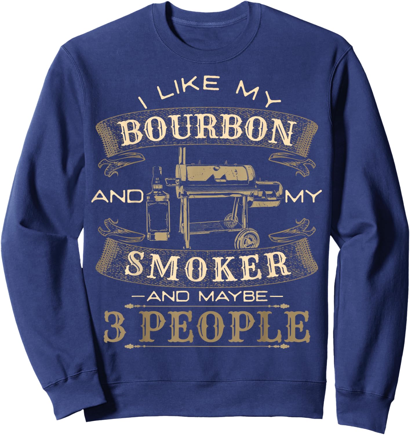 Funny BBQ Grillmaster Sweatshirt - Sweatshirt | Navy