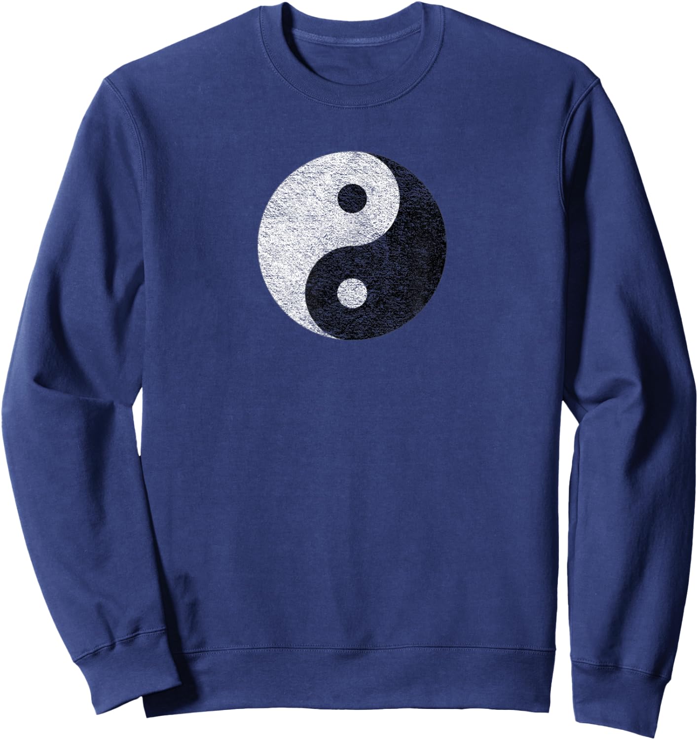 Tao Taoist | Yin Yang | Distressed Vintage | Buddha Inner Sweatshirt - Sweatshirt | Navy