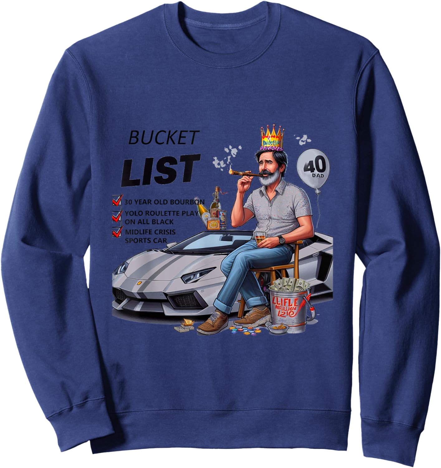 Midlife Crisis Sweatshirt - Sweatshirt | Navy