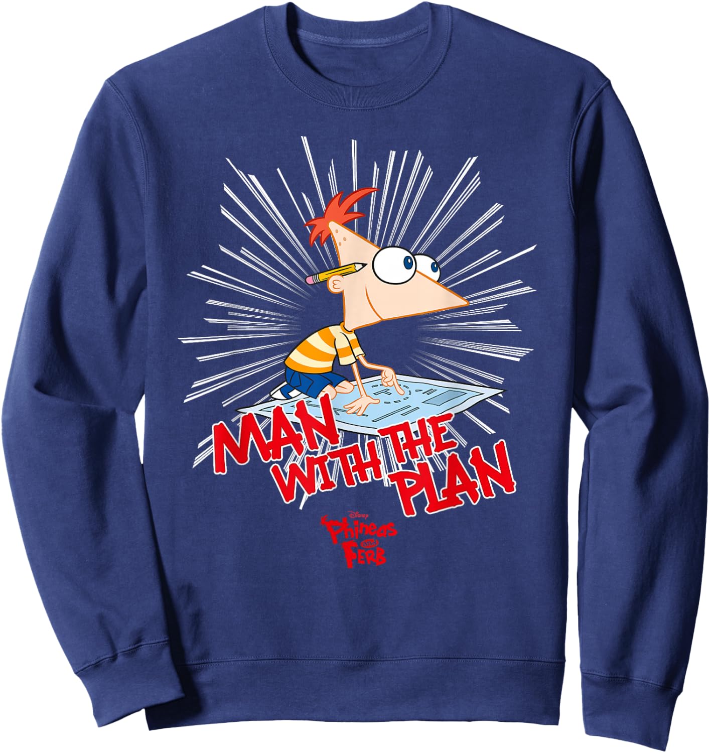 Disney Phineas and Ferb The Plan Man Sweatshirt - Sweatshirt | Navy