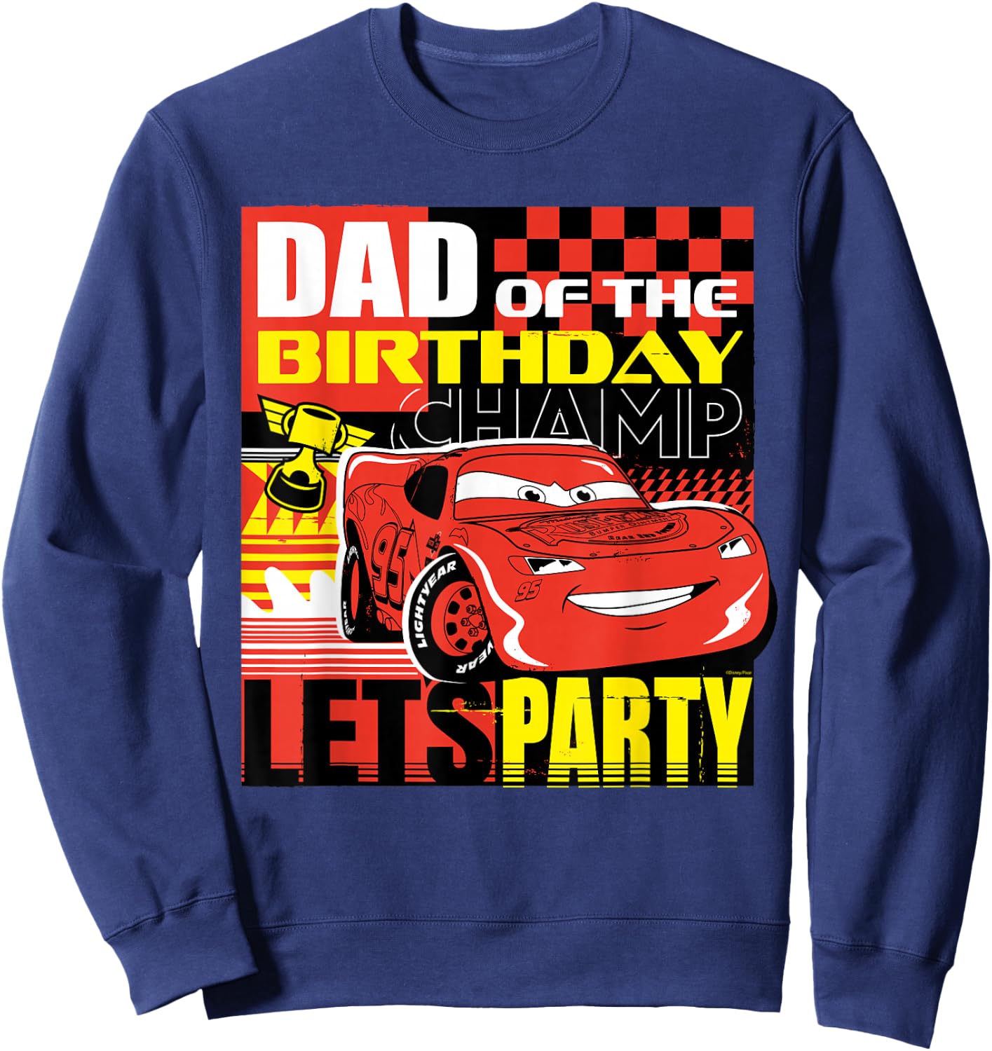Disney and Pixar’s Cars Dad of the Birthday Champ Party Sweatshirt - Sweatshirt | Navy