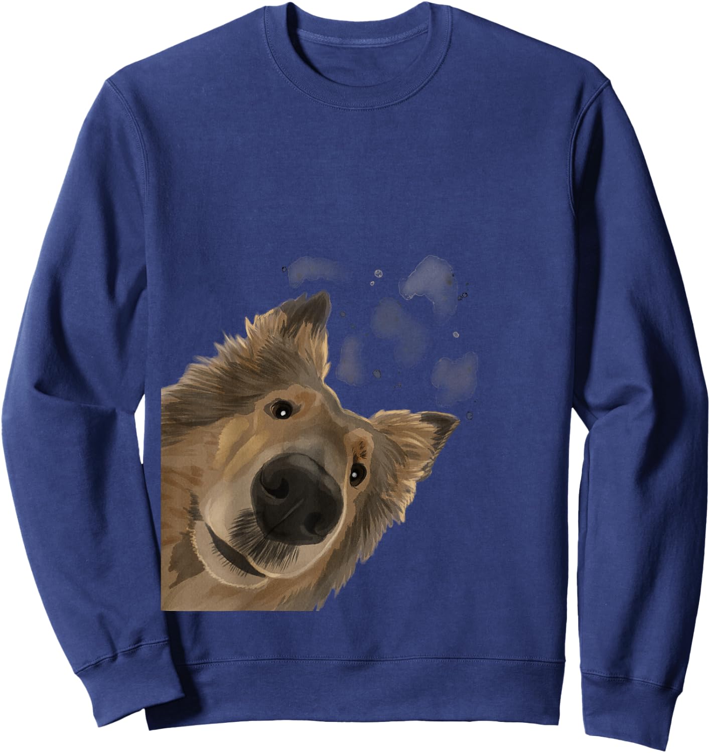 Rough Collie Gifts Funny Curious Dog , Men's Adults, Black, Short Sleeve, Classic Fit, Cotton Polyester, Novelty Sweatshirt - Sweatshirt | Navy