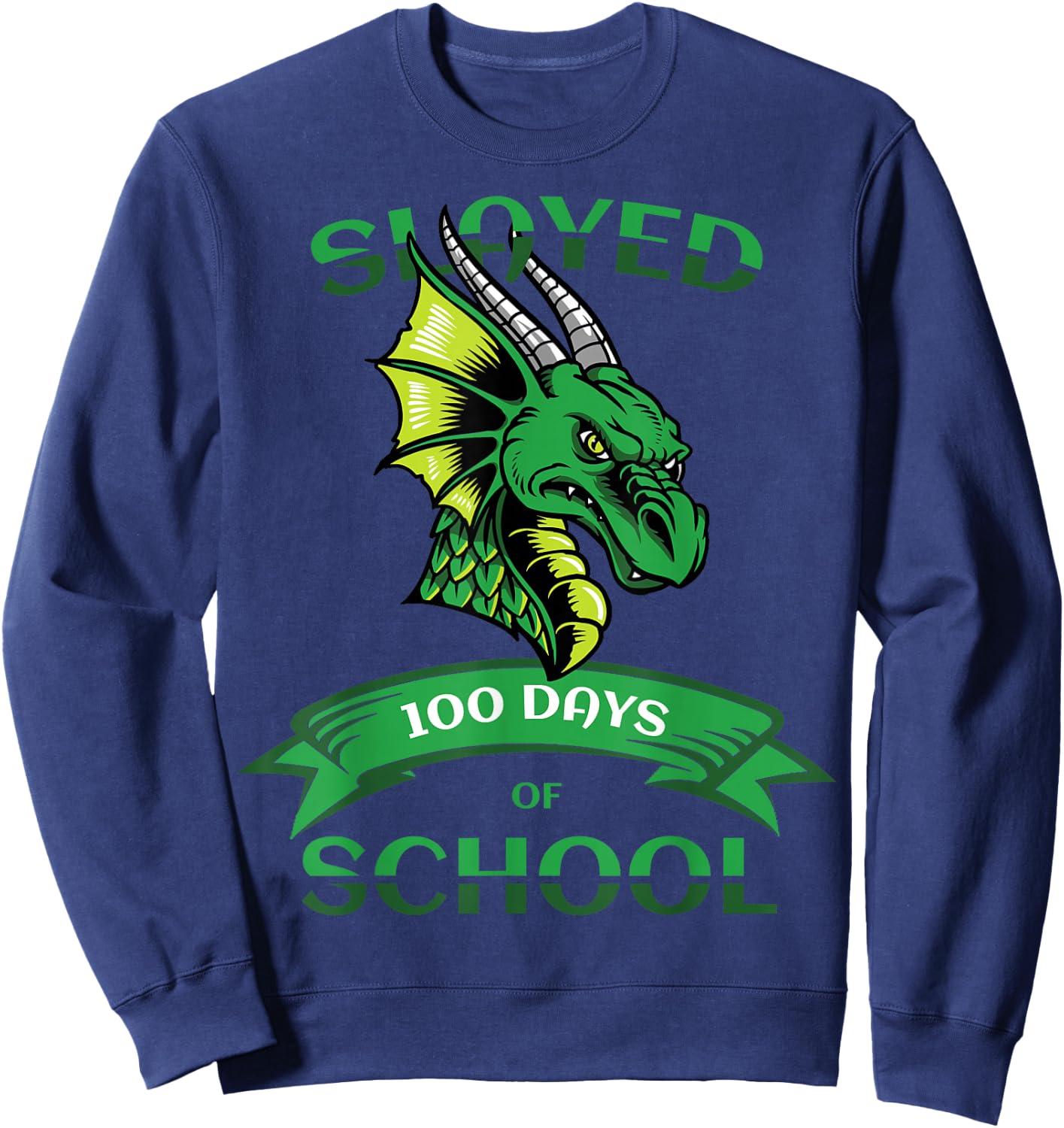 100 Days of School Shirt for Boys Dragon Sweatshirt - Sweatshirt | Navy
