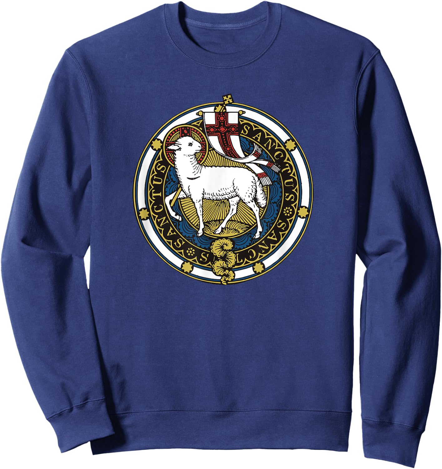 Agnus Dei Lamb of God Catholic Sweatshirt - Sweatshirt | Navy